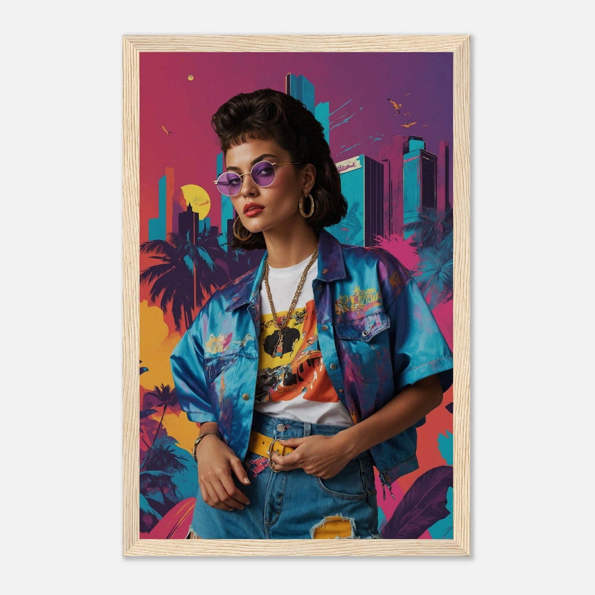 Premium Matte Paper Wooden Framed Poster - Exklusive Kunst in stilvollen Holzrahmen Print Material Modern Masterpieces 28x43 cm / XL (11x17″) Wood frame 