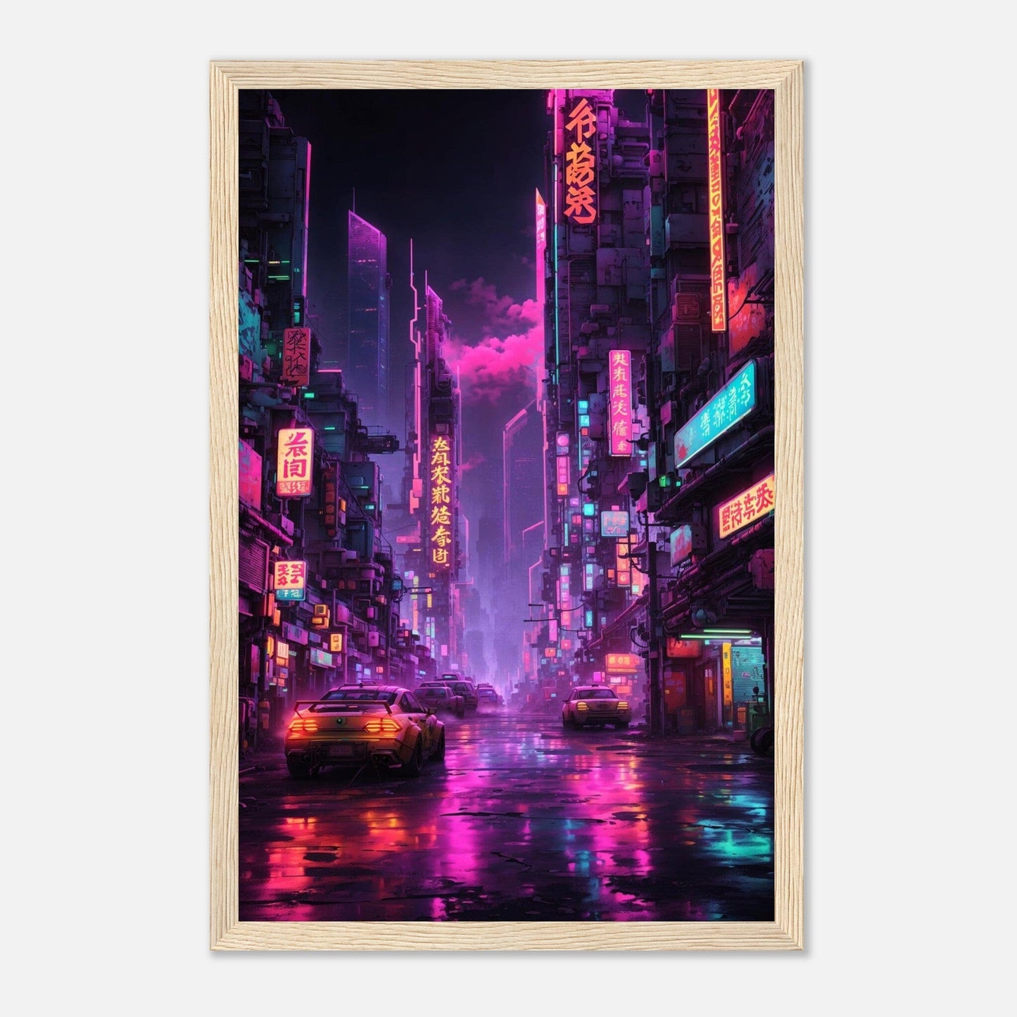 Premium Matte Paper Wooden Framed Poster - Exklusive Kunst in stilvollen Holzrahmen Print Material Modern Masterpieces 28x43 cm / XL (11x17″) Wood frame 