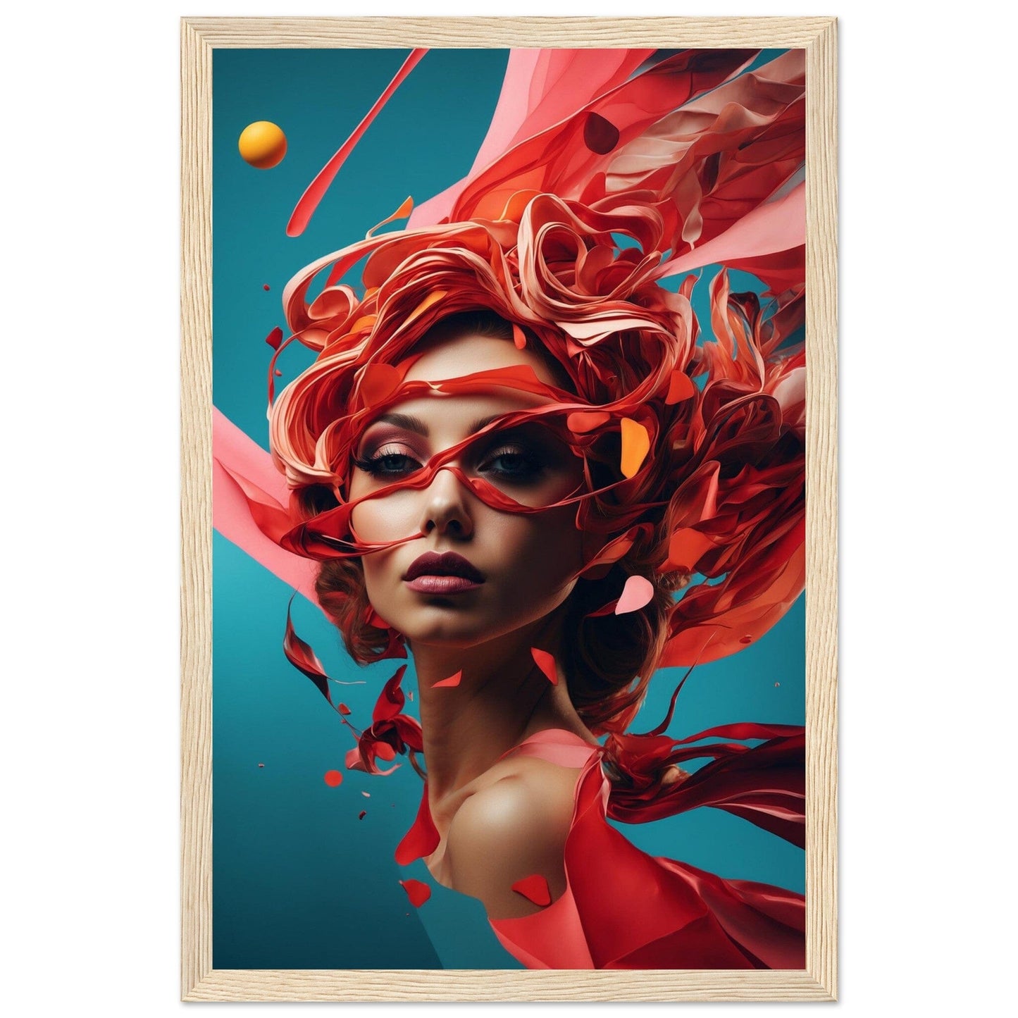 Premium Matte Paper Wooden Framed Poster - Exklusive Kunst in stilvollen Holzrahmen Print Material Modern Masterpieces 28x43 cm / XL (11x17″) Wood frame 