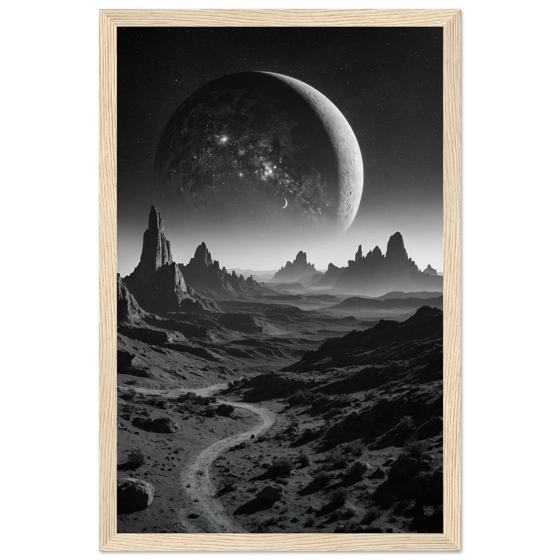 Premium Matte Paper Wooden Framed Poster - Exklusive Kunst in stilvollen Holzrahmen Print Material Modern Masterpieces 28x43 cm / XL (11x17″) Wood frame 