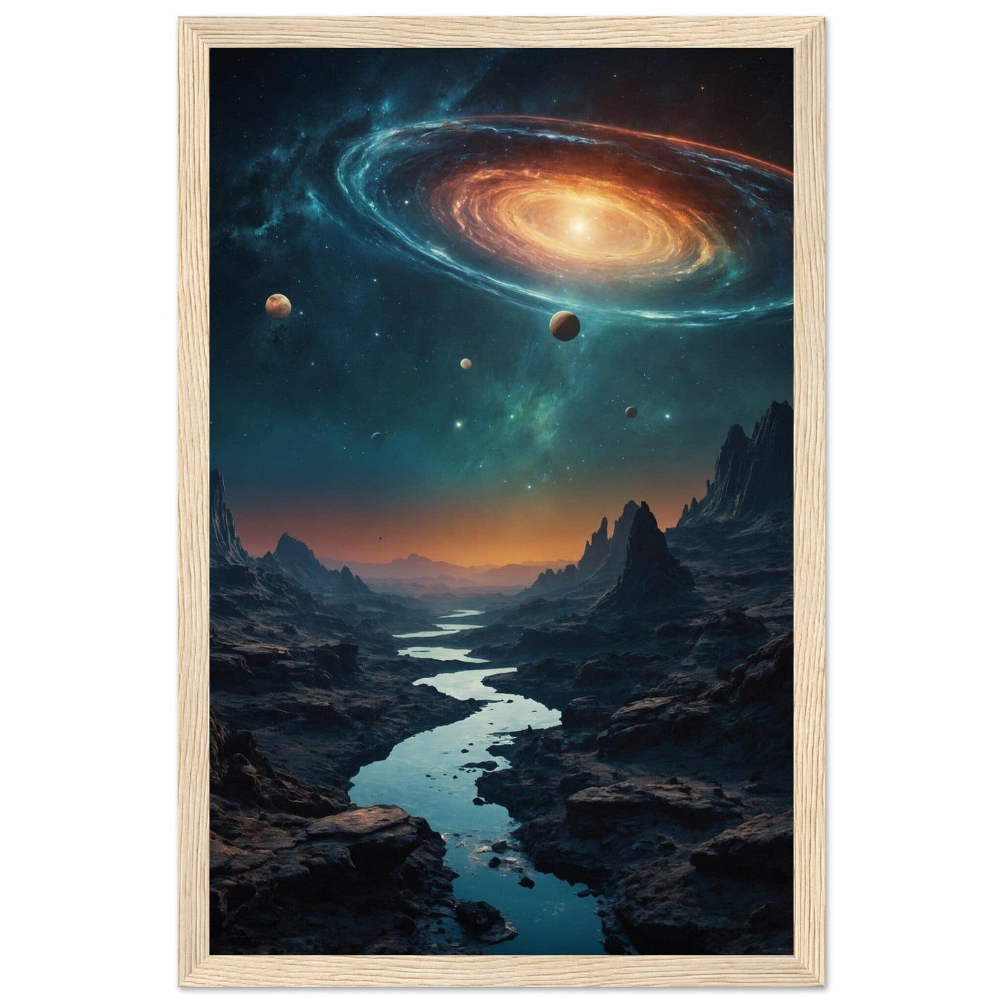 Premium Matte Paper Wooden Framed Poster - Exklusive Kunst in stilvollen Holzrahmen Print Material Modern Masterpieces 28x43 cm / XL (11x17″) Wood frame 