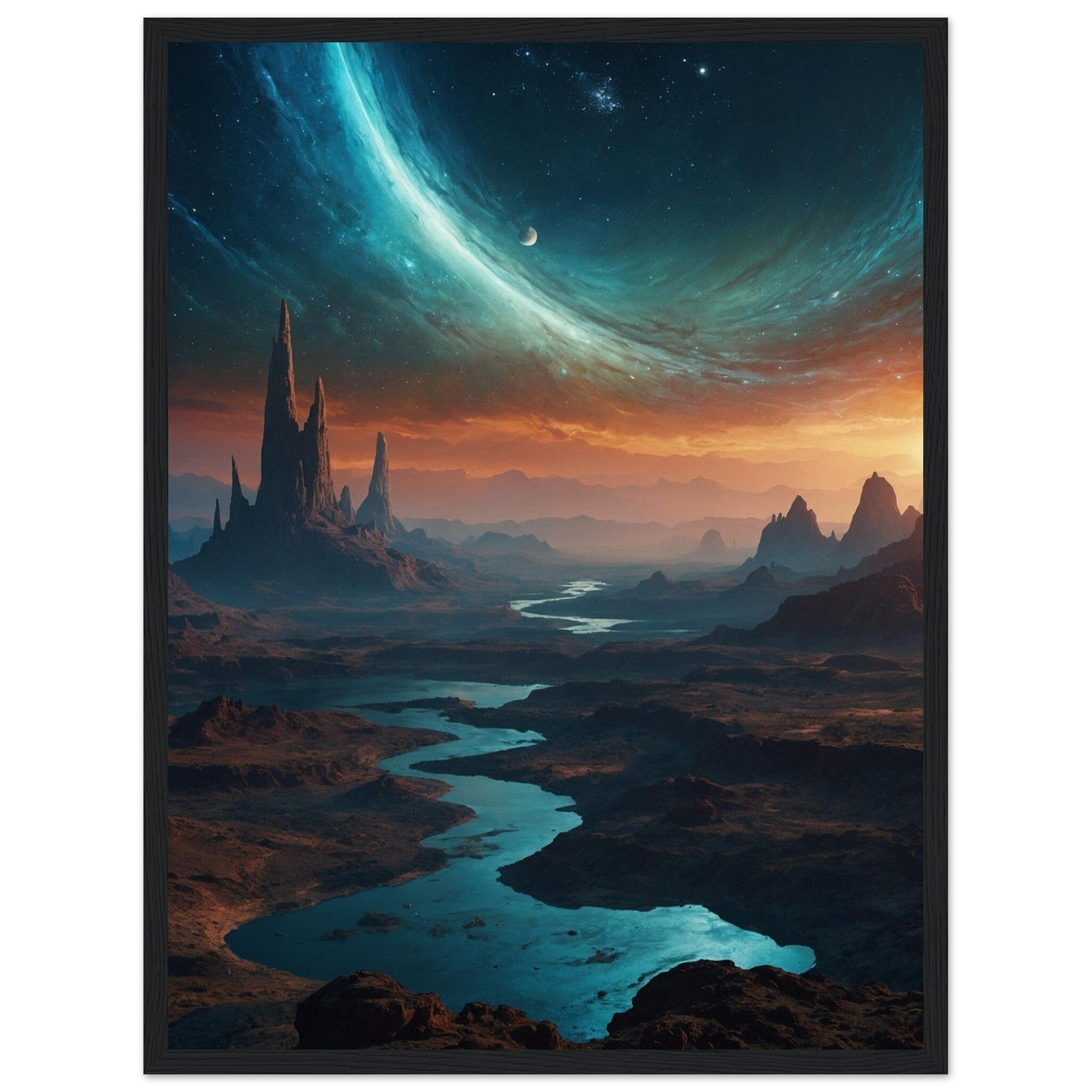 Premium Matte Paper Wooden Framed Poster - Exklusive Kunst in stilvollen Holzrahmen Print Material Modern Masterpieces 45x60 cm / 18x24″ Black frame 