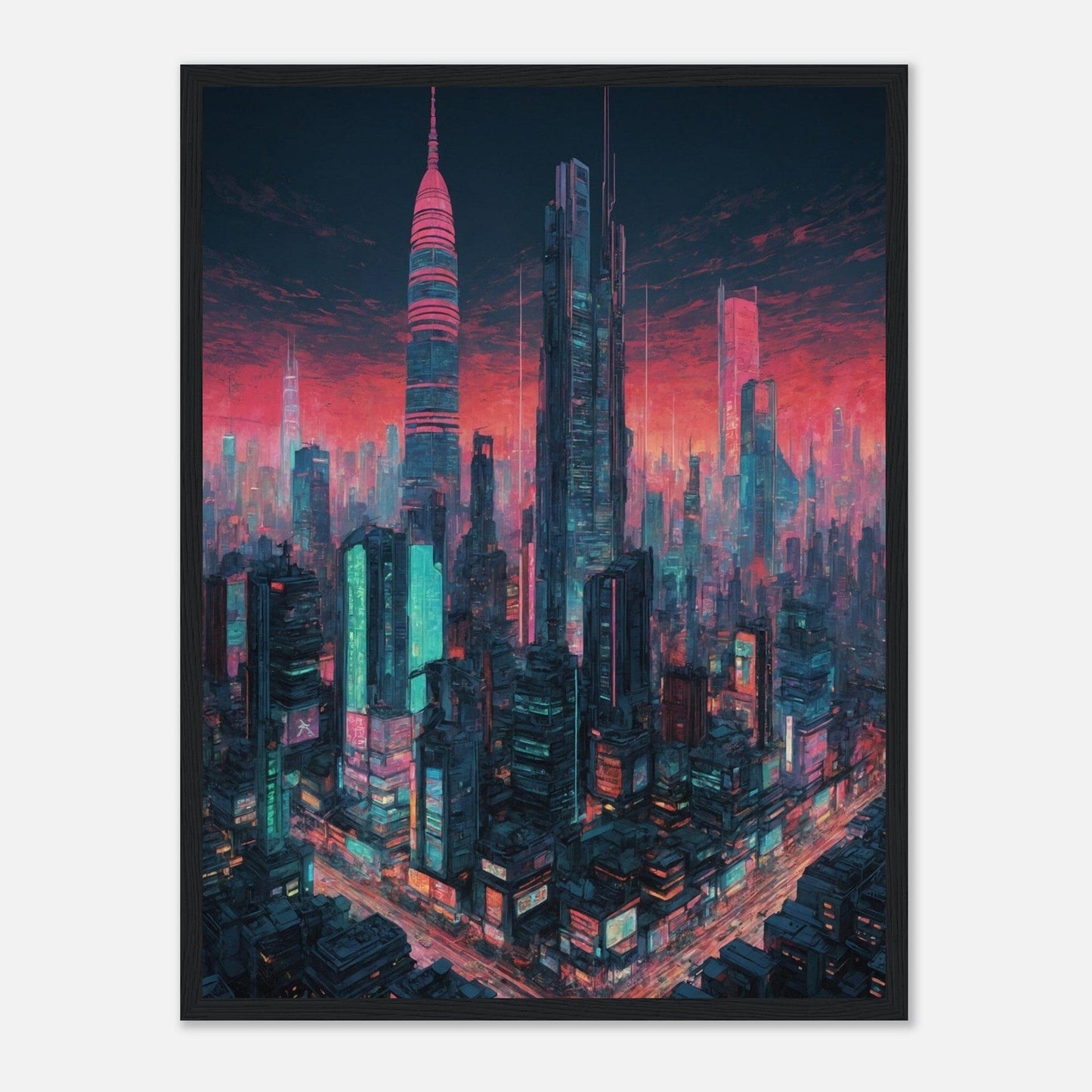 Premium Matte Paper Wooden Framed Poster - Exklusive Kunst in stilvollen Holzrahmen Print Material Modern Masterpieces 45x60 cm / 18x24″ Black frame 