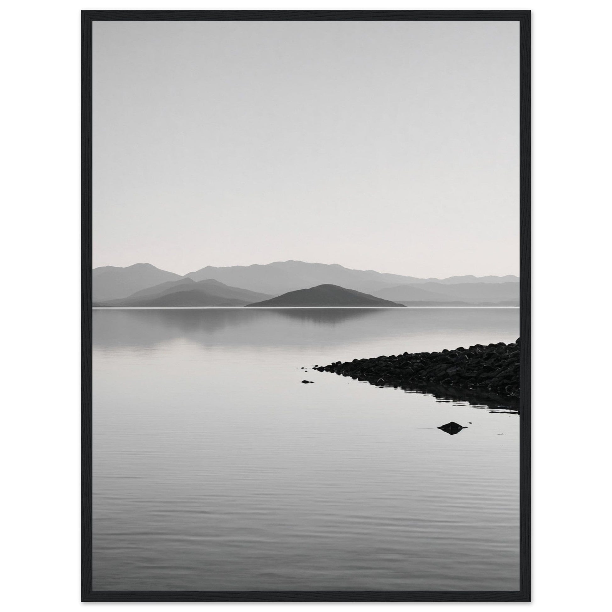 Premium Matte Paper Wooden Framed Poster - Exklusive Kunst in stilvollen Holzrahmen Print Material Modern Masterpieces 45x60 cm / 18x24″ Black frame 