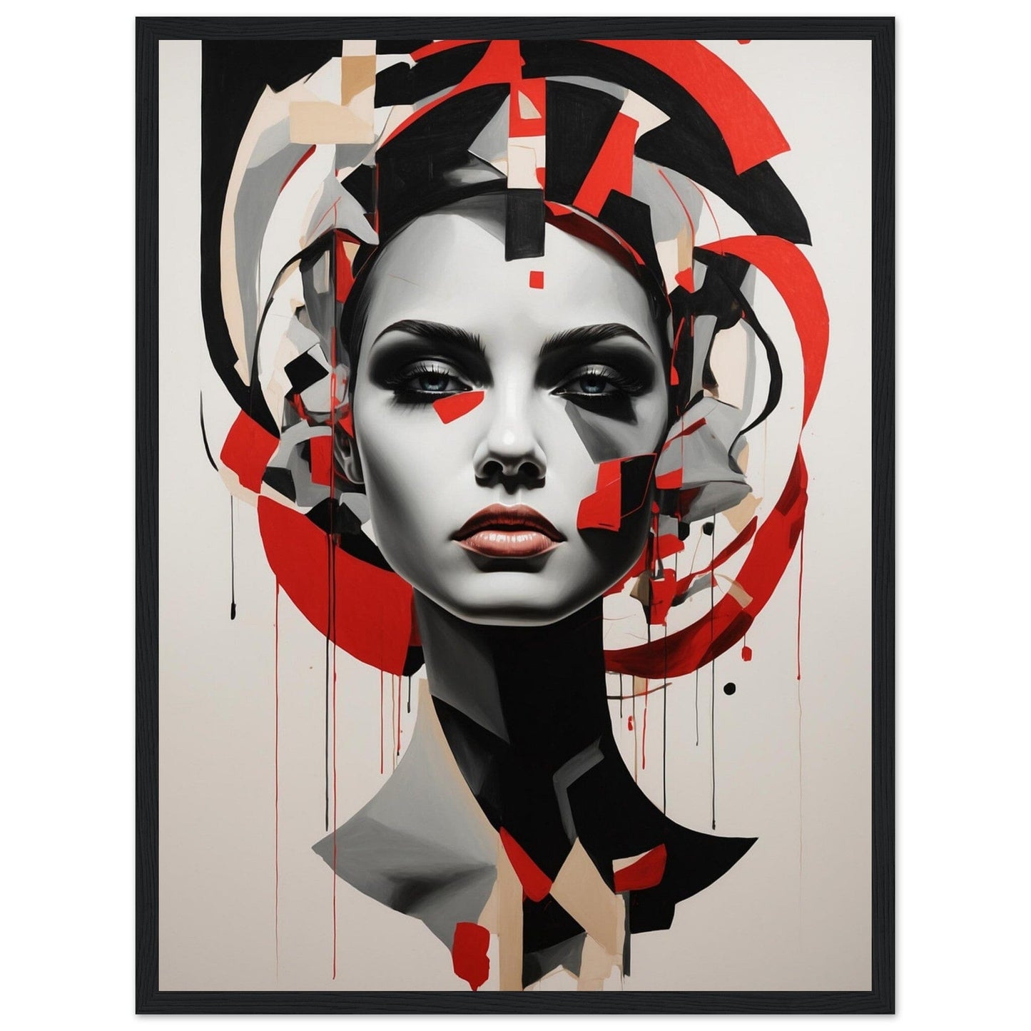 Premium Matte Paper Wooden Framed Poster - Exklusive Kunst in stilvollen Holzrahmen Print Material Modern Masterpieces 45x60 cm / 18x24″ Black frame 