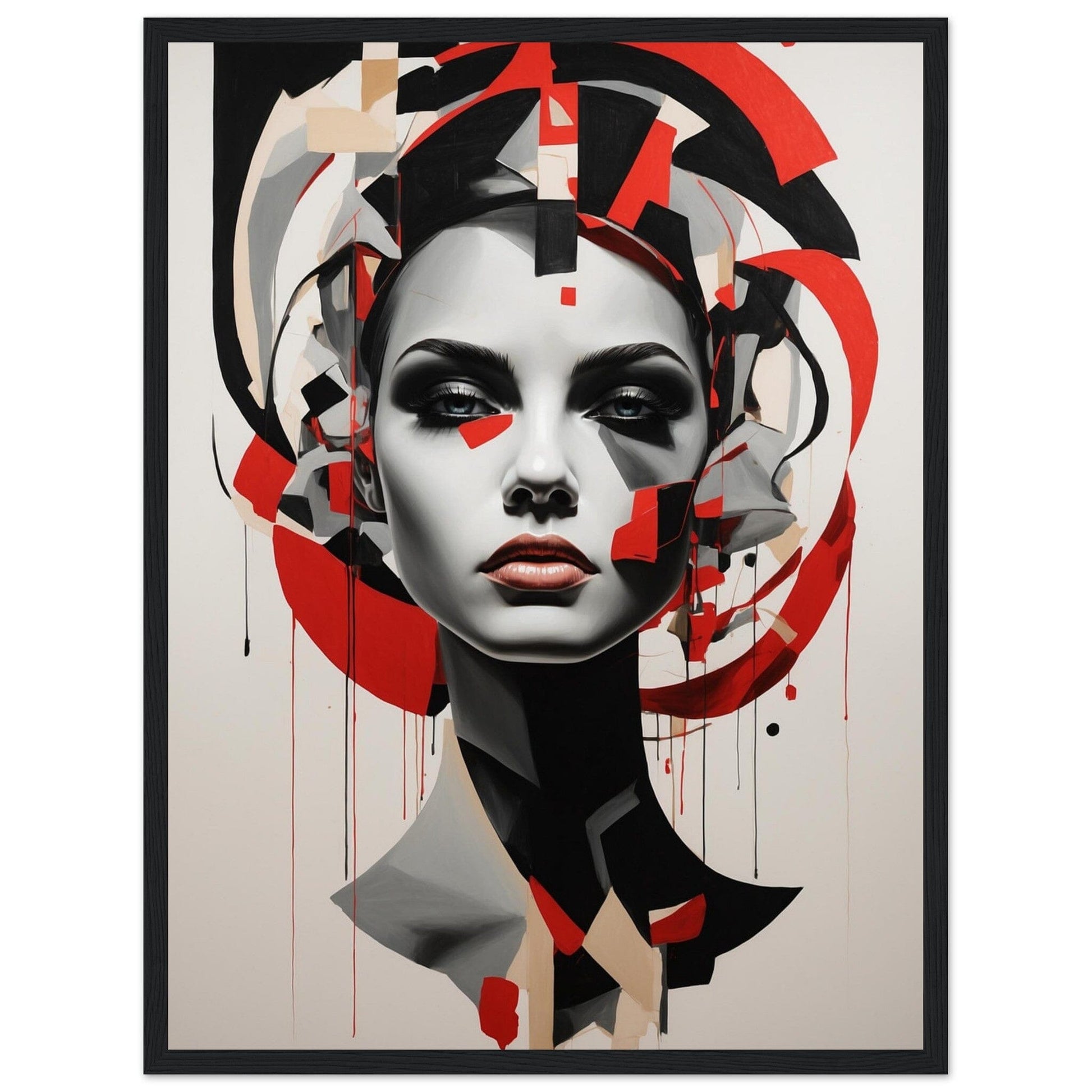 Premium Matte Paper Wooden Framed Poster - Exklusive Kunst in stilvollen Holzrahmen Print Material Modern Masterpieces 45x60 cm / 18x24″ Black frame 
