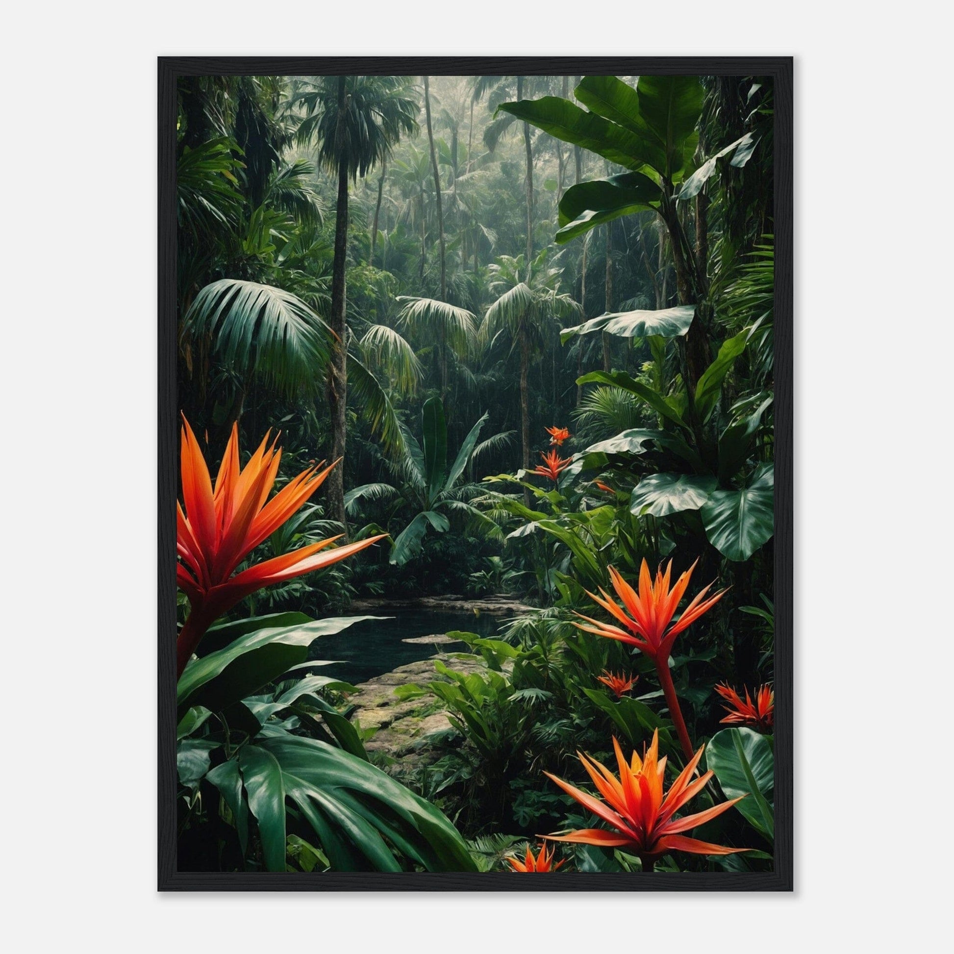 Premium Matte Paper Wooden Framed Poster - Exklusive Kunst in stilvollen Holzrahmen Print Material Modern Masterpieces 45x60 cm / 18x24″ Black frame 