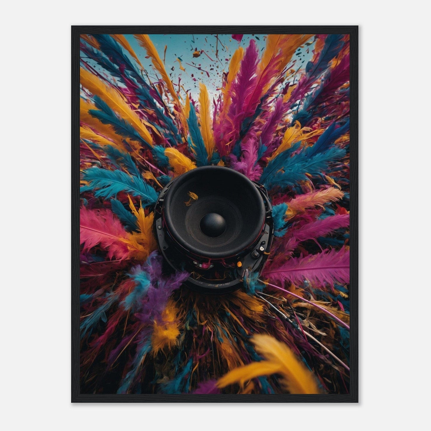 Premium Matte Paper Wooden Framed Poster - Exklusive Kunst in stilvollen Holzrahmen Print Material Modern Masterpieces 45x60 cm / 18x24″ Black frame 