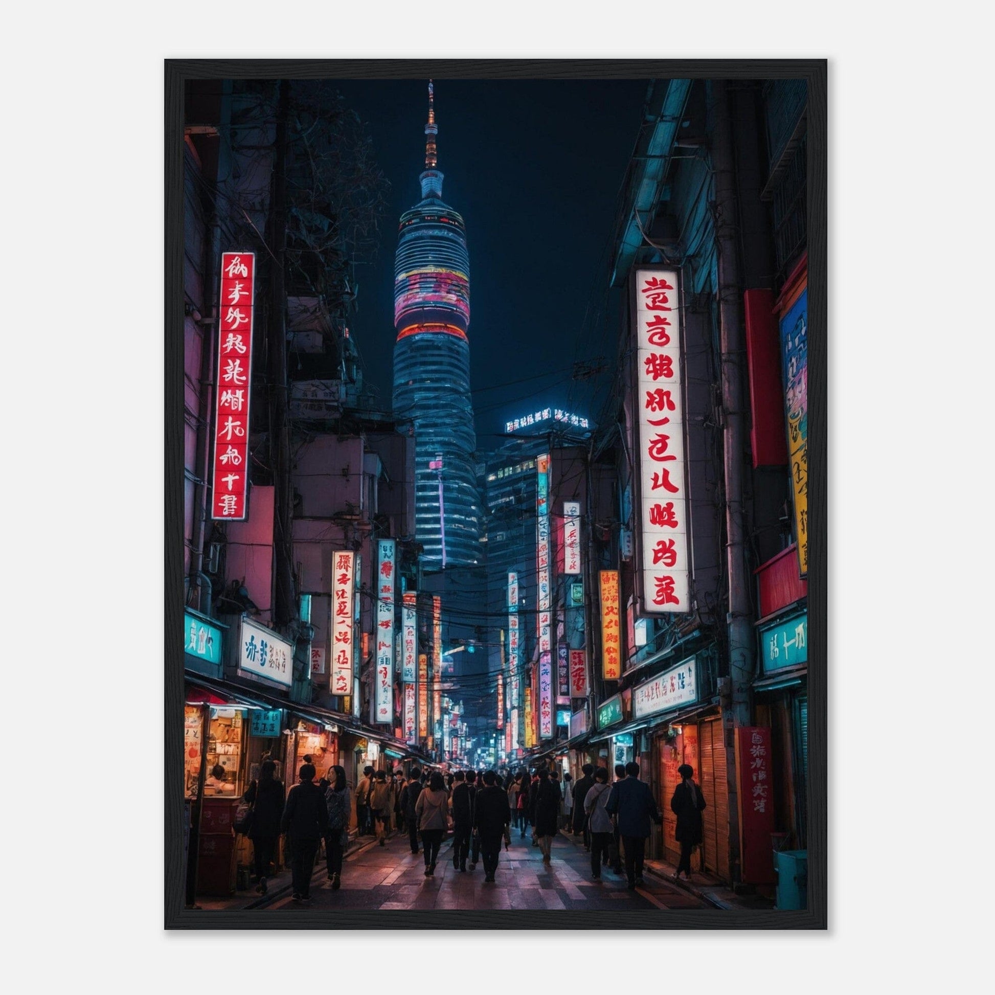 Premium Matte Paper Wooden Framed Poster - Exklusive Kunst in stilvollen Holzrahmen Print Material Modern Masterpieces 45x60 cm / 18x24″ Black frame 