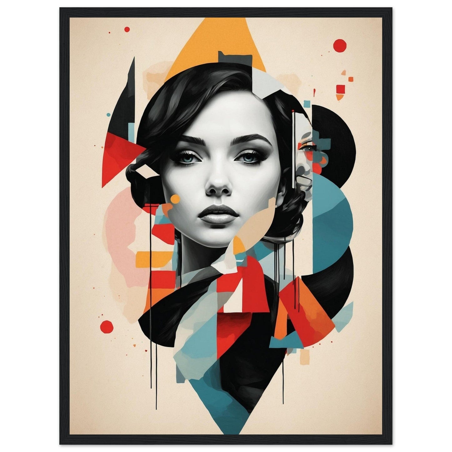 Premium Matte Paper Wooden Framed Poster - Exklusive Kunst in stilvollen Holzrahmen Print Material Modern Masterpieces 45x60 cm / 18x24″ Black frame 