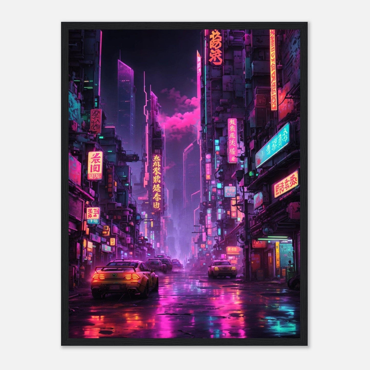 Premium Matte Paper Wooden Framed Poster - Exklusive Kunst in stilvollen Holzrahmen Print Material Modern Masterpieces 45x60 cm / 18x24″ Black frame 