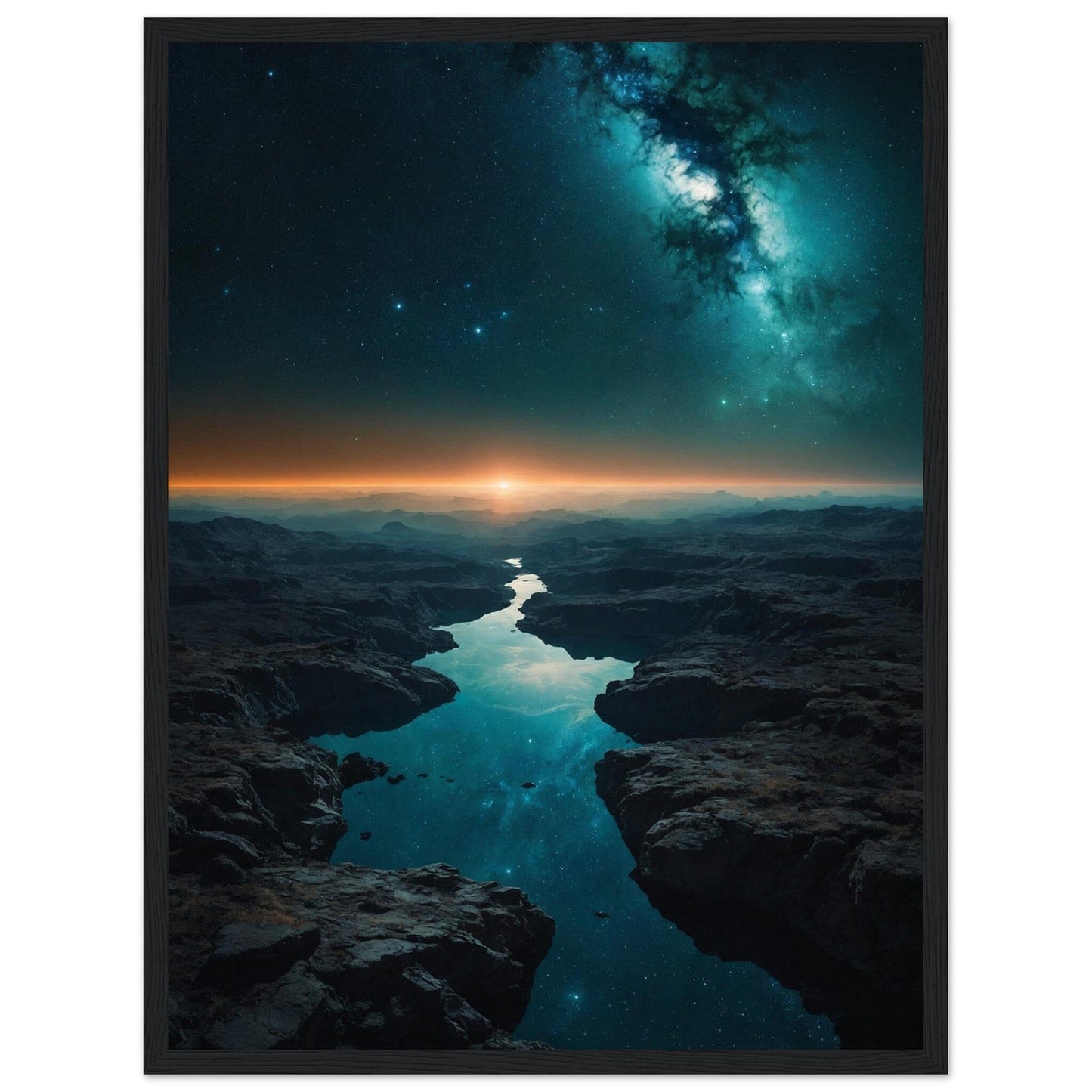 Premium Matte Paper Wooden Framed Poster - Exklusive Kunst in stilvollen Holzrahmen Print Material Modern Masterpieces 45x60 cm / 18x24″ Black frame 