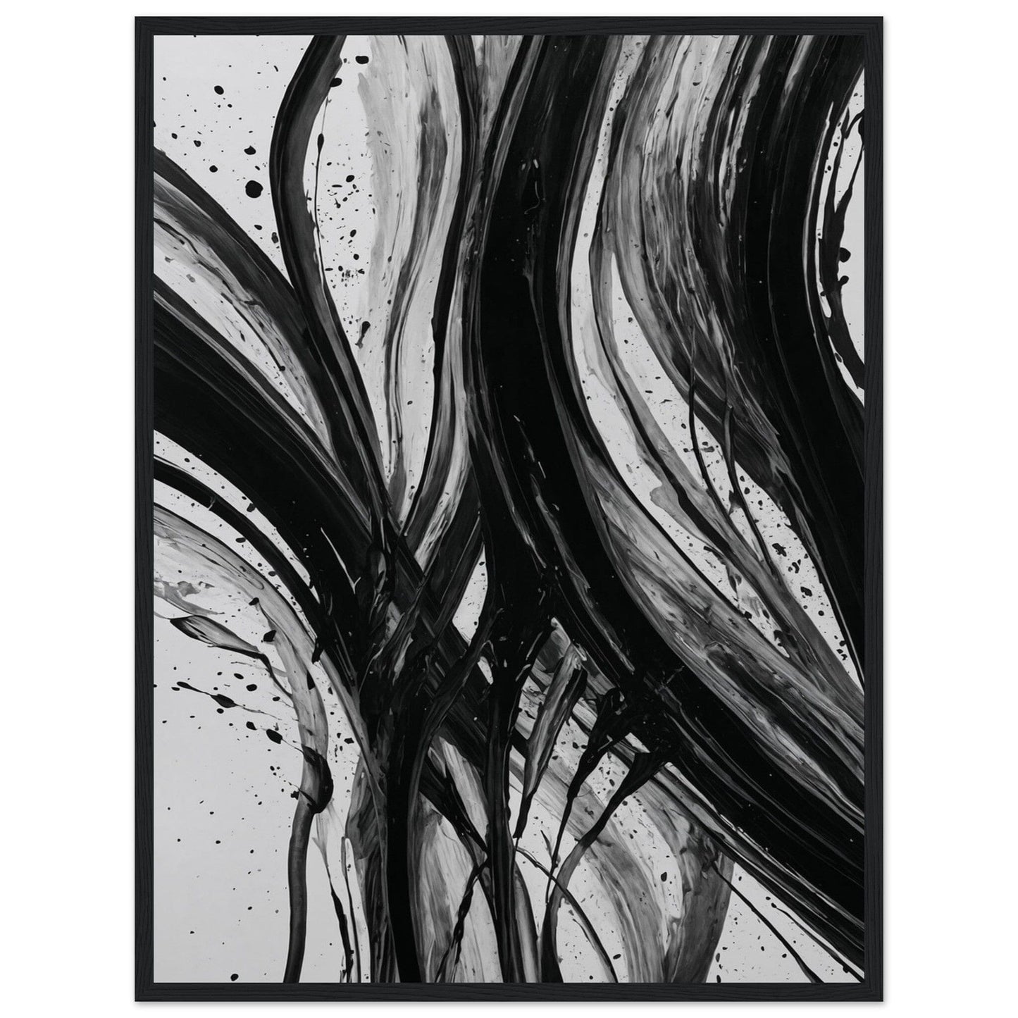 Premium Matte Paper Wooden Framed Poster - Exklusive Kunst in stilvollen Holzrahmen Print Material Modern Masterpieces 45x60 cm / 18x24″ Black frame 