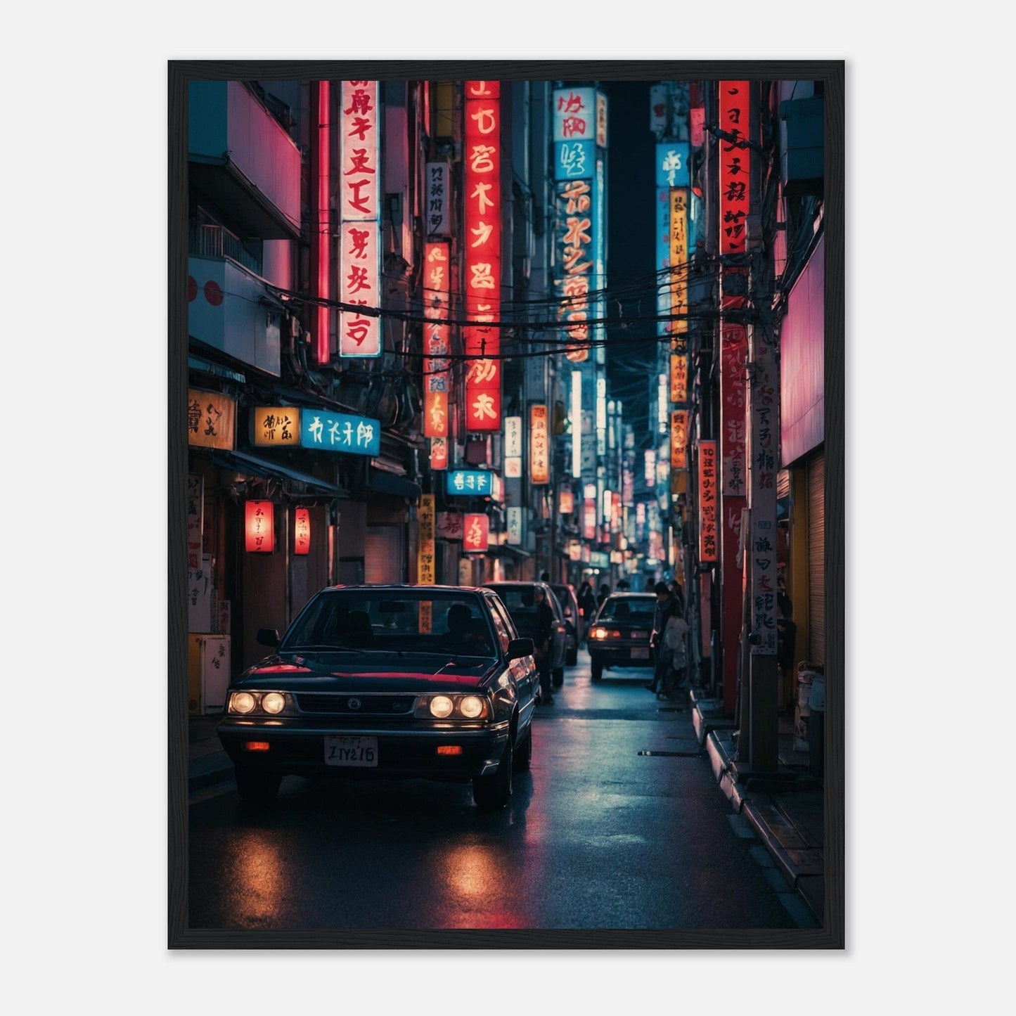 Premium Matte Paper Wooden Framed Poster - Exklusive Kunst in stilvollen Holzrahmen Print Material Modern Masterpieces 45x60 cm / 18x24″ Black frame 