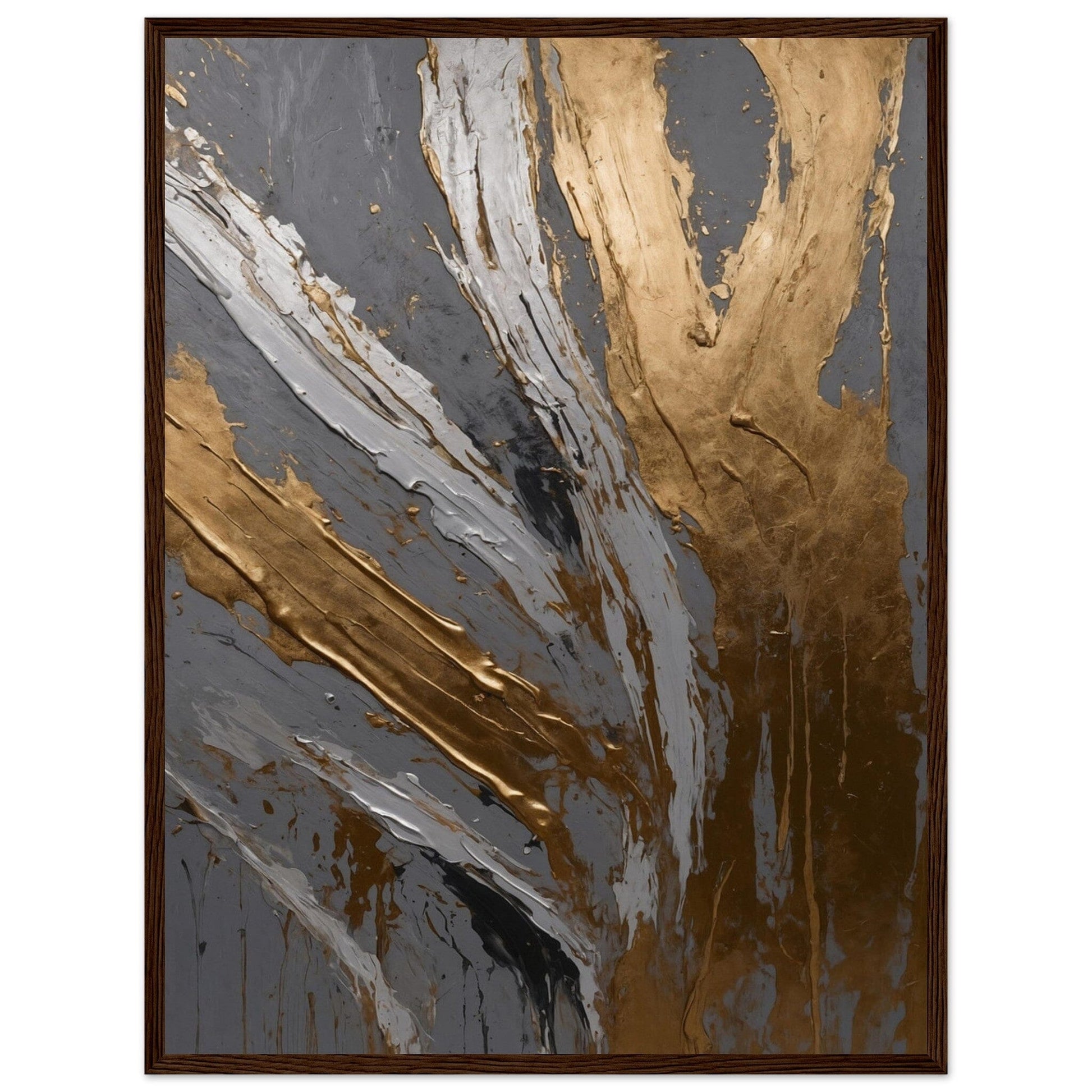 Premium Matte Paper Wooden Framed Poster - Exklusive Kunst in stilvollen Holzrahmen Print Material Modern Masterpieces 45x60 cm / 18x24″ Dark wood frame 