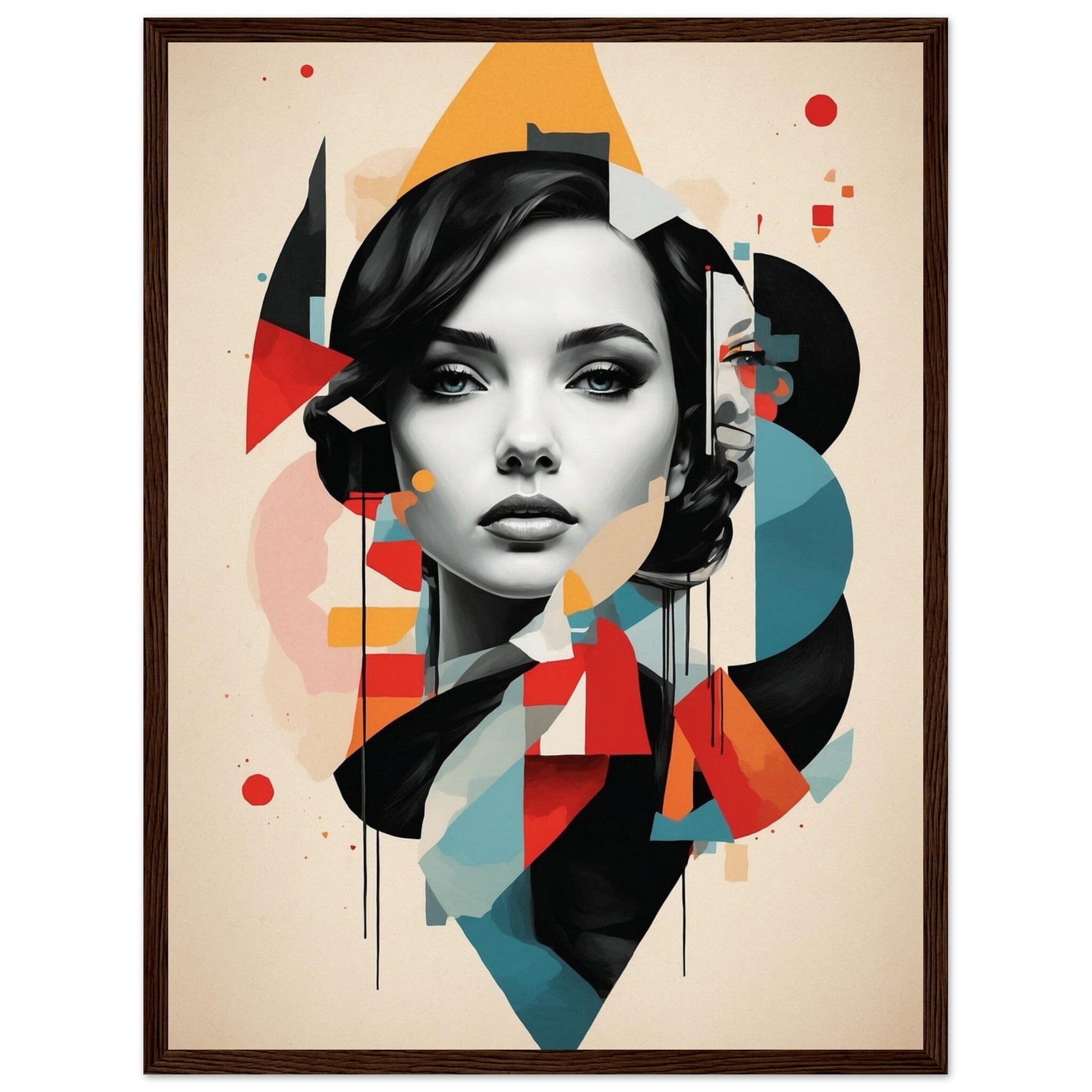 Premium Matte Paper Wooden Framed Poster - Exklusive Kunst in stilvollen Holzrahmen Print Material Modern Masterpieces 45x60 cm / 18x24″ Dark wood frame 