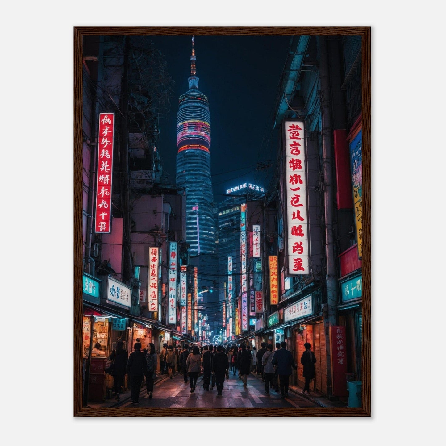 Premium Matte Paper Wooden Framed Poster - Exklusive Kunst in stilvollen Holzrahmen Print Material Modern Masterpieces 45x60 cm / 18x24″ Dark wood frame 