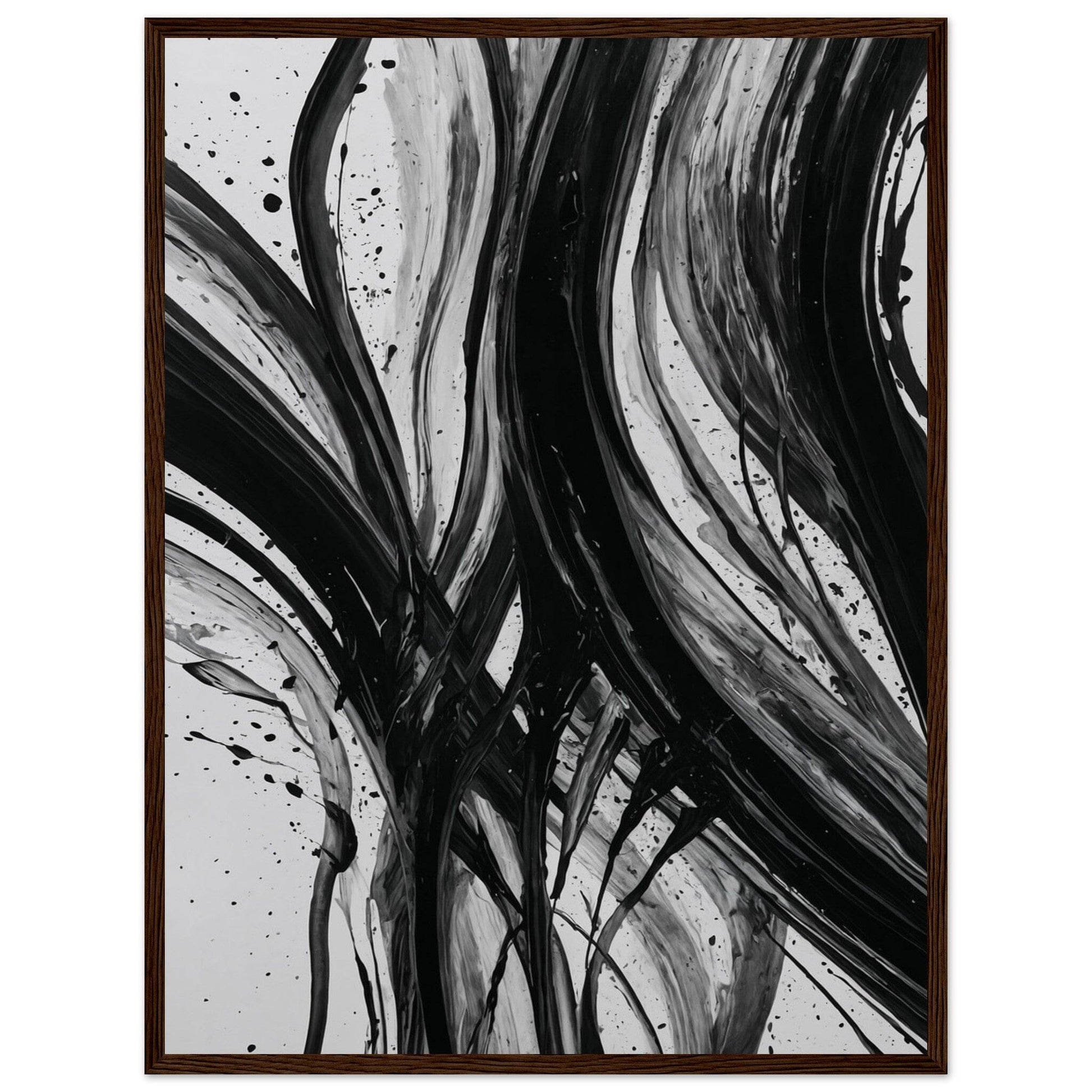 Premium Matte Paper Wooden Framed Poster - Exklusive Kunst in stilvollen Holzrahmen Print Material Modern Masterpieces 45x60 cm / 18x24″ Dark wood frame 