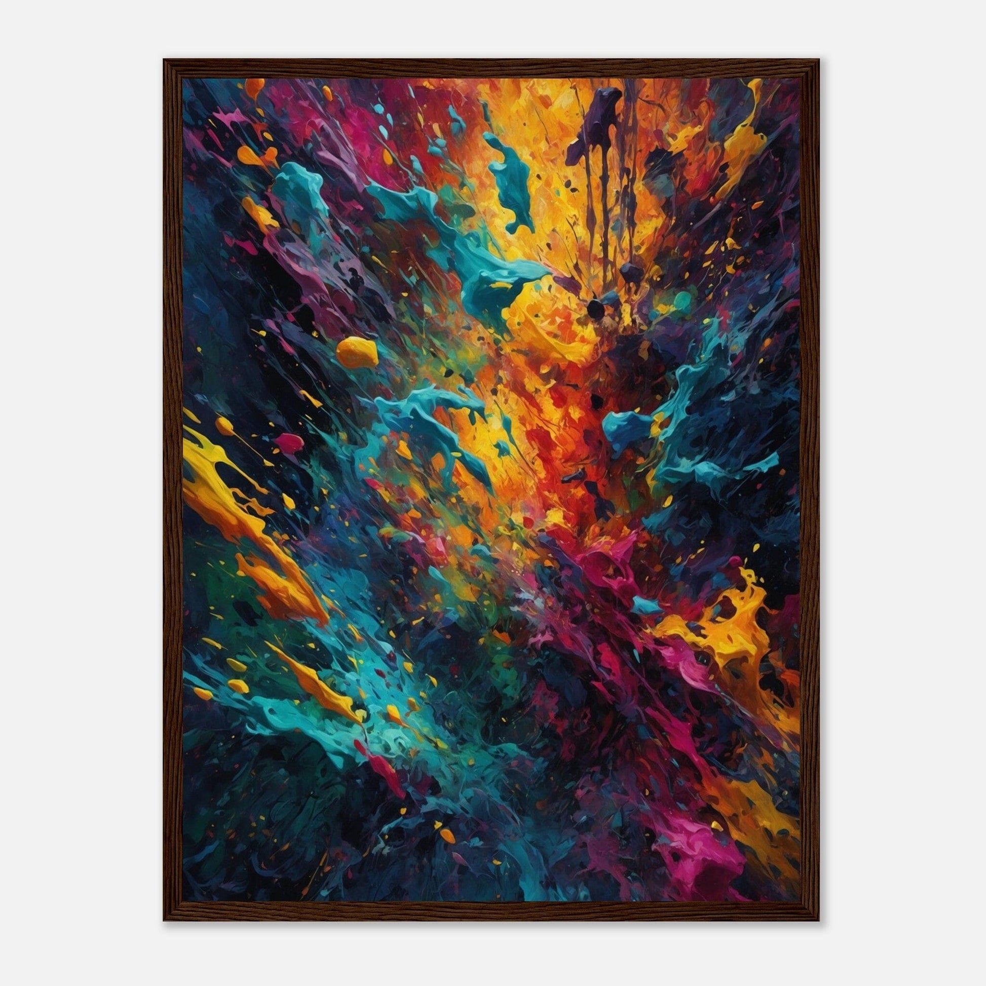 Premium Matte Paper Wooden Framed Poster - Exklusive Kunst in stilvollen Holzrahmen Print Material Modern Masterpieces 45x60 cm / 18x24″ Dark wood frame 