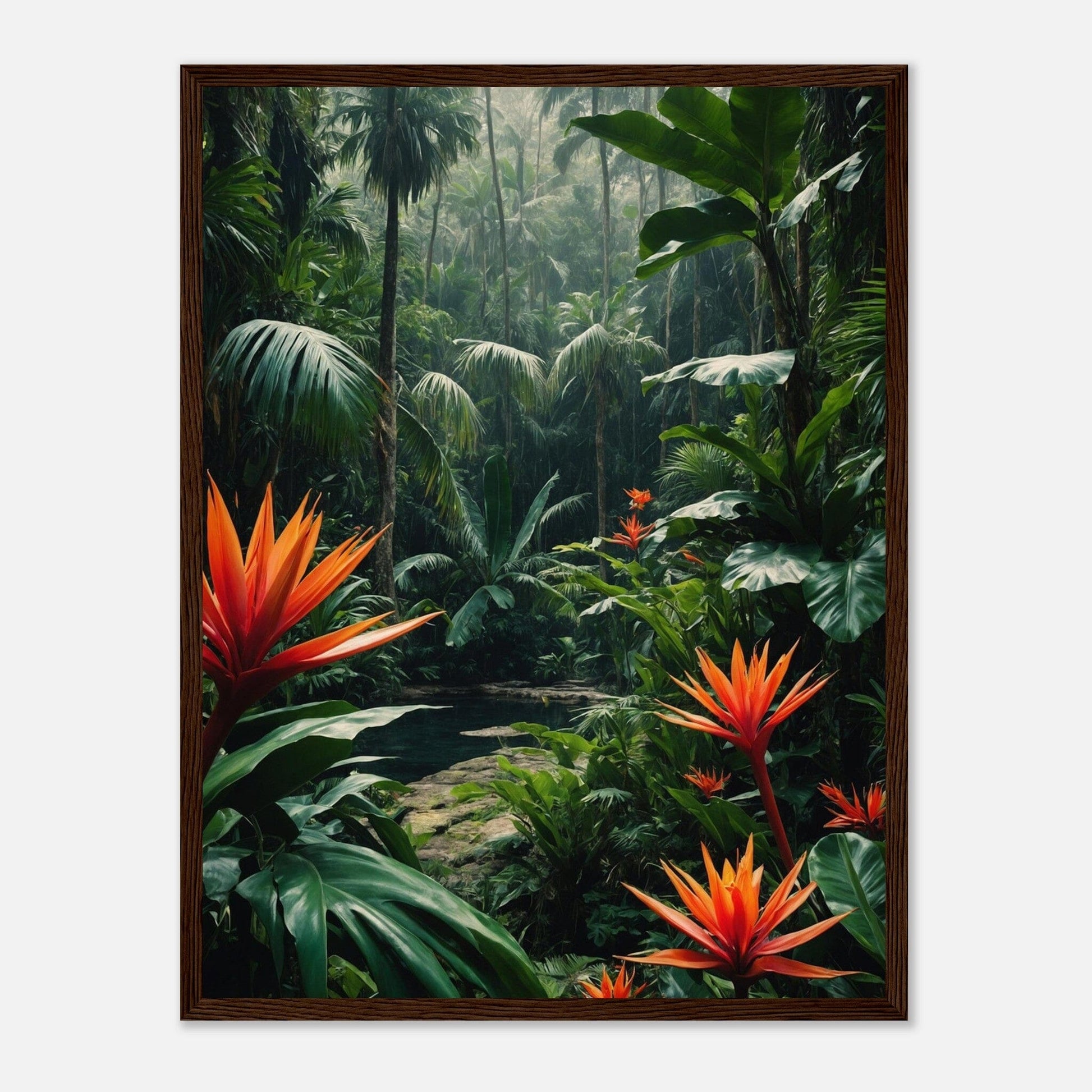 Premium Matte Paper Wooden Framed Poster - Exklusive Kunst in stilvollen Holzrahmen Print Material Modern Masterpieces 45x60 cm / 18x24″ Dark wood frame 
