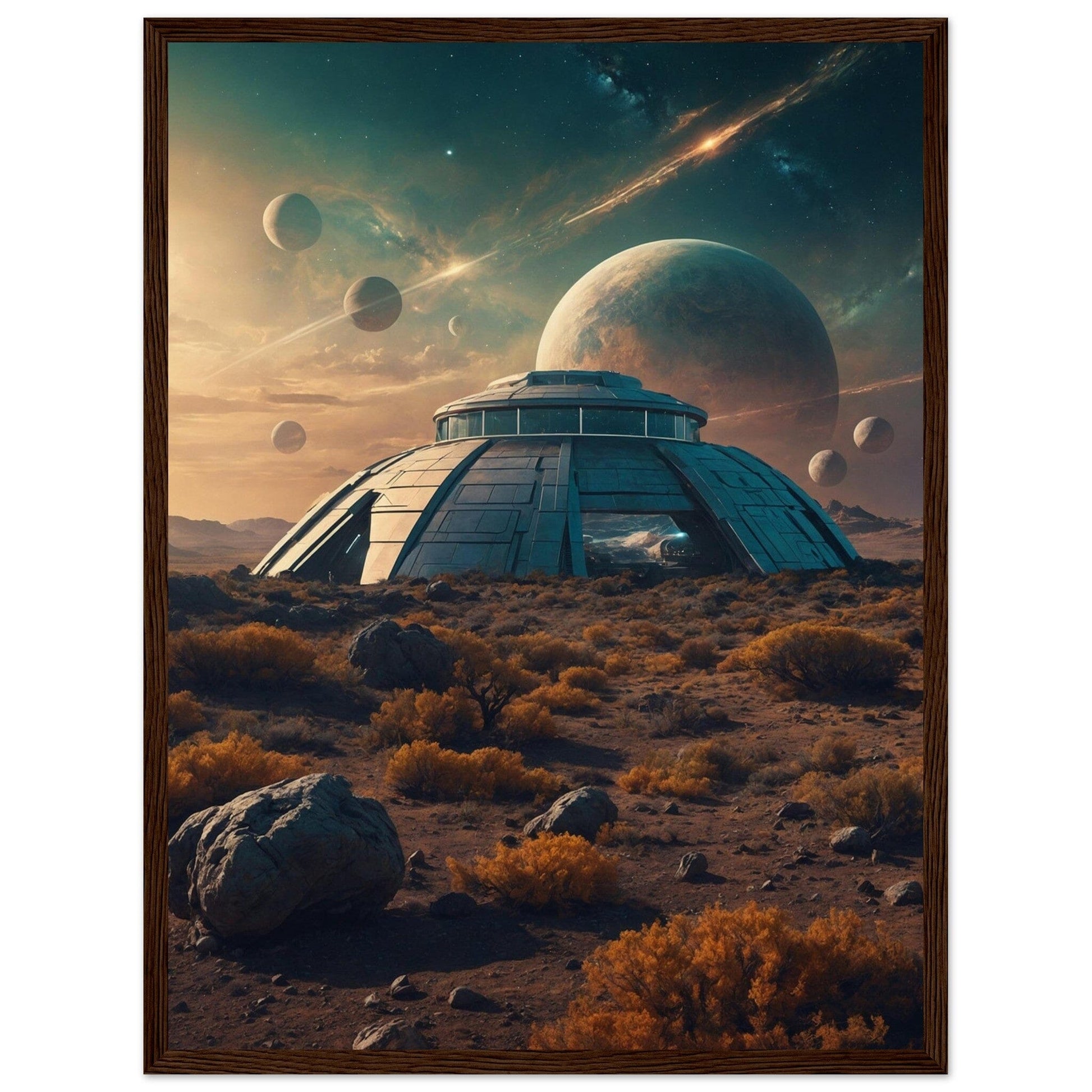 Premium Matte Paper Wooden Framed Poster - Exklusive Kunst in stilvollen Holzrahmen Print Material Modern Masterpieces 45x60 cm / 18x24″ Dark wood frame 