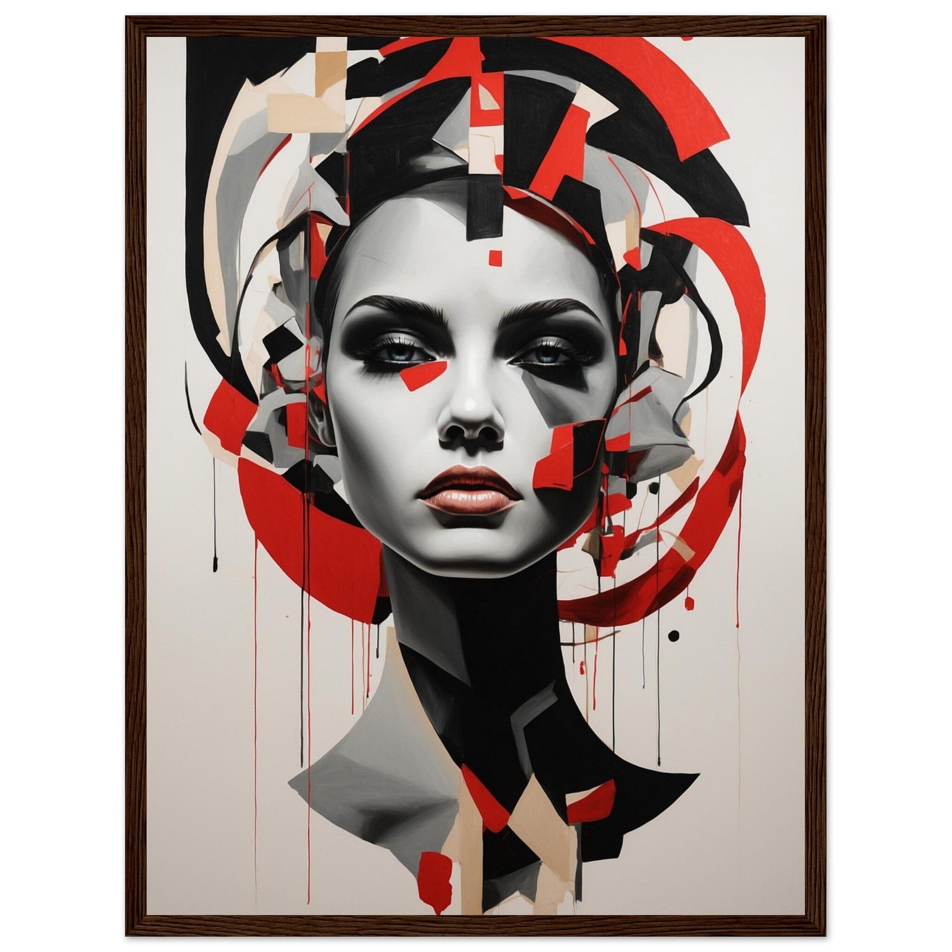 Premium Matte Paper Wooden Framed Poster - Exklusive Kunst in stilvollen Holzrahmen Print Material Modern Masterpieces 45x60 cm / 18x24″ Dark wood frame 