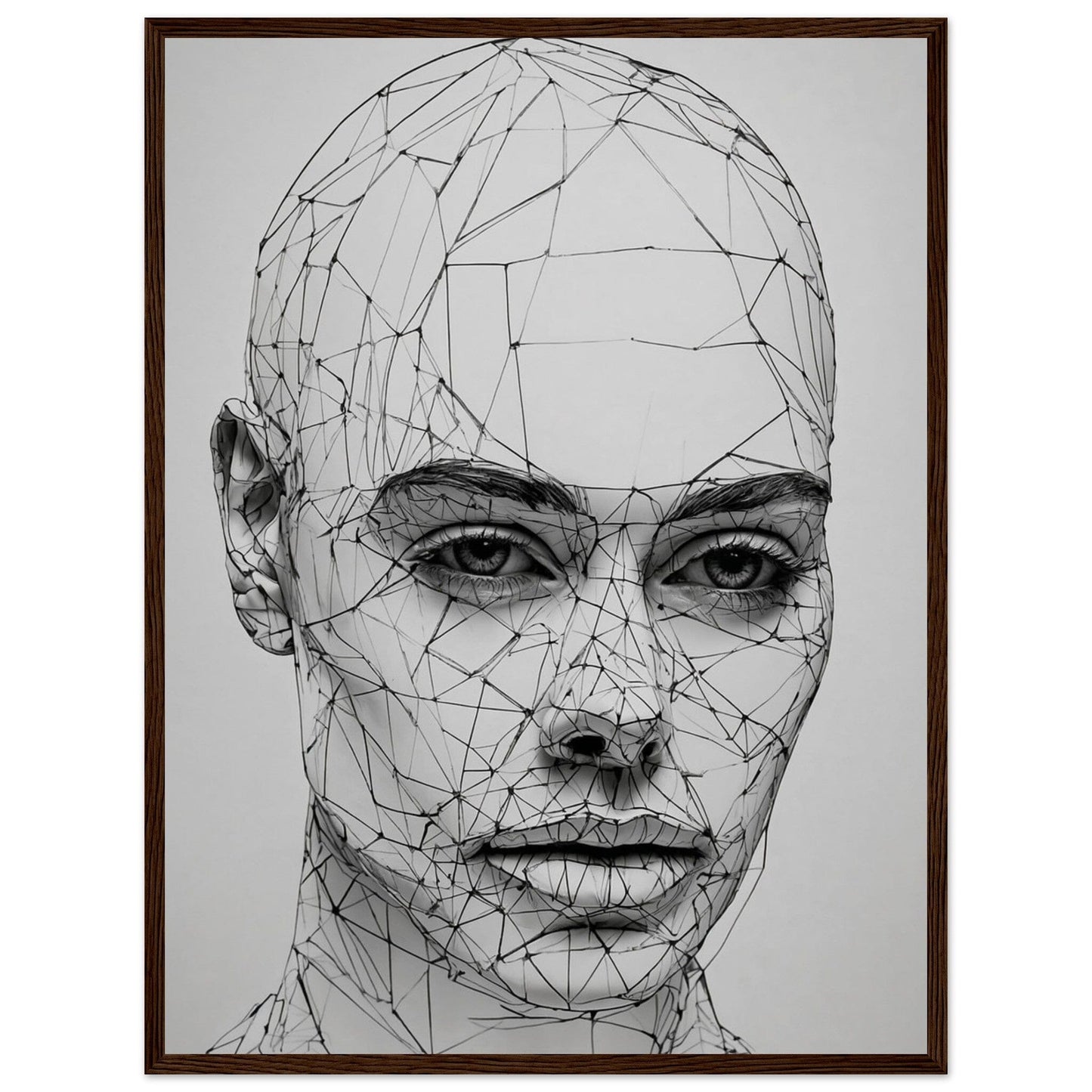 Premium Matte Paper Wooden Framed Poster - Exklusive Kunst in stilvollen Holzrahmen Print Material Modern Masterpieces 45x60 cm / 18x24″ Dark wood frame 