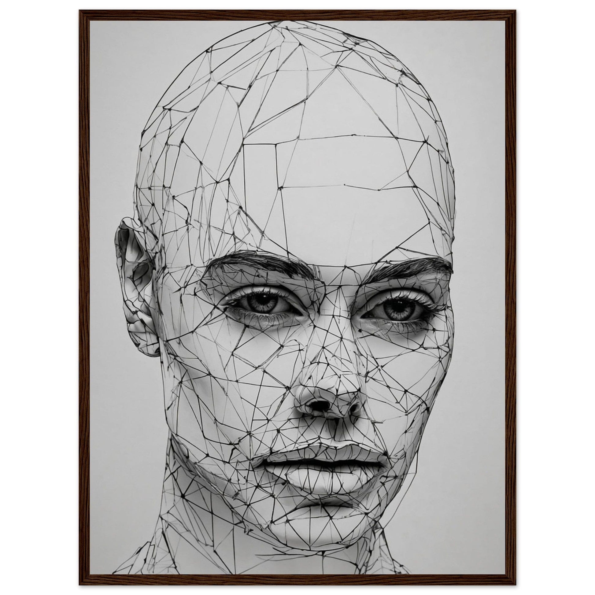 Premium Matte Paper Wooden Framed Poster - Exklusive Kunst in stilvollen Holzrahmen Print Material Modern Masterpieces 45x60 cm / 18x24″ Dark wood frame 