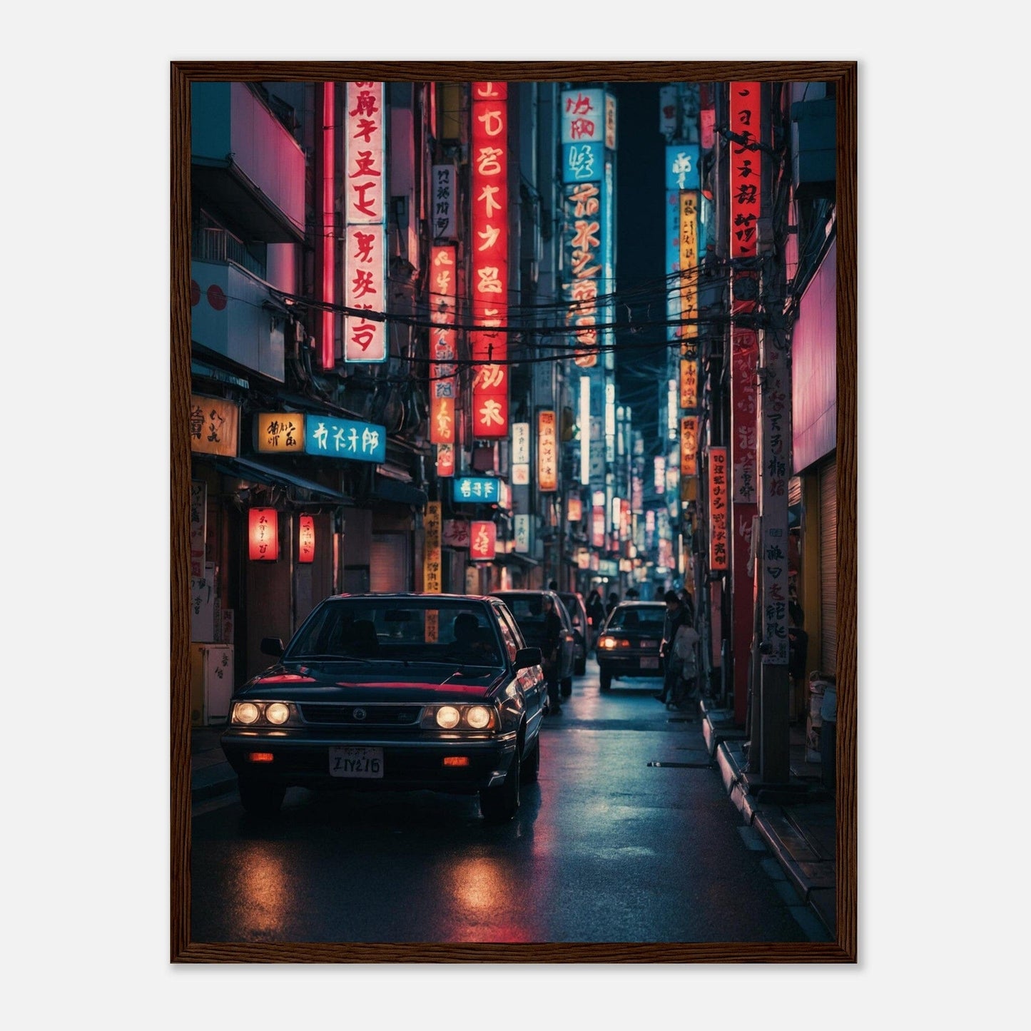 Premium Matte Paper Wooden Framed Poster - Exklusive Kunst in stilvollen Holzrahmen Print Material Modern Masterpieces 45x60 cm / 18x24″ Dark wood frame 