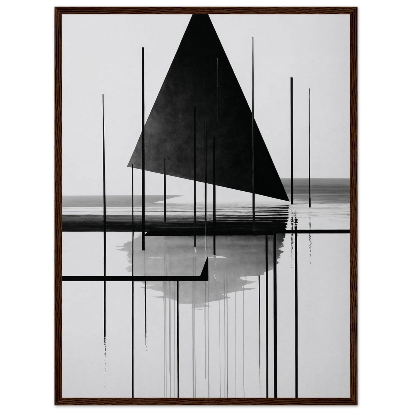 Premium Matte Paper Wooden Framed Poster - Exklusive Kunst in stilvollen Holzrahmen Print Material Modern Masterpieces 45x60 cm / 18x24″ Dark wood frame 
