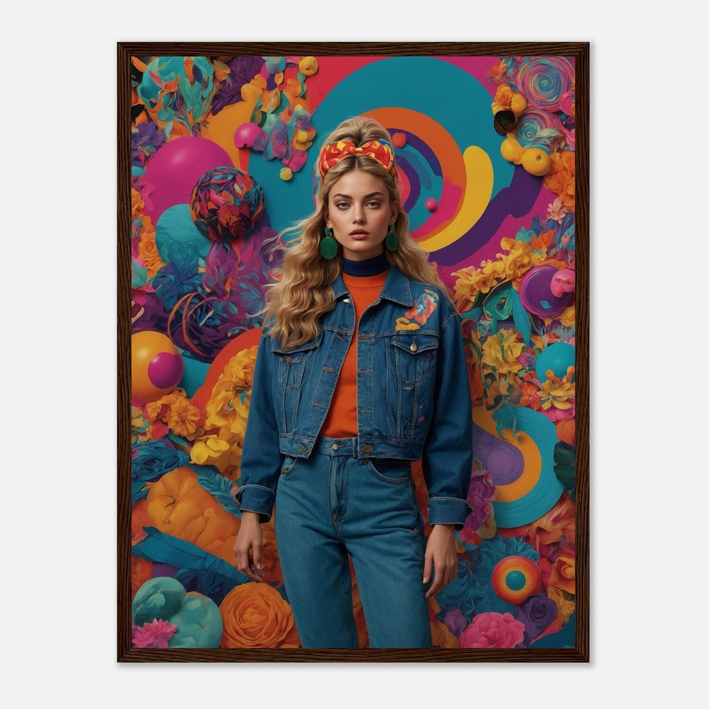 Premium Matte Paper Wooden Framed Poster - Exklusive Kunst in stilvollen Holzrahmen Print Material Modern Masterpieces 45x60 cm / 18x24″ Dark wood frame 