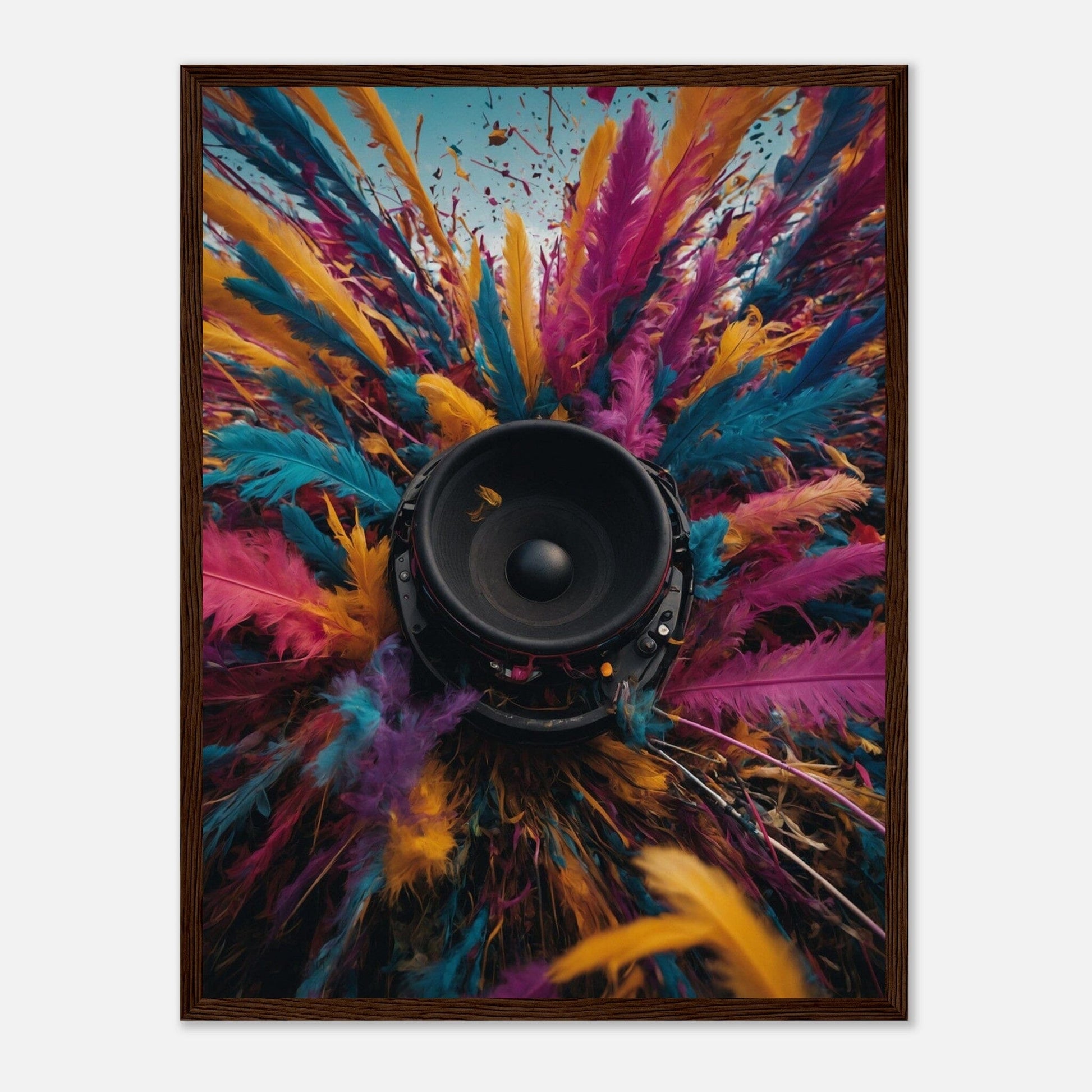 Premium Matte Paper Wooden Framed Poster - Exklusive Kunst in stilvollen Holzrahmen Print Material Modern Masterpieces 45x60 cm / 18x24″ Dark wood frame 