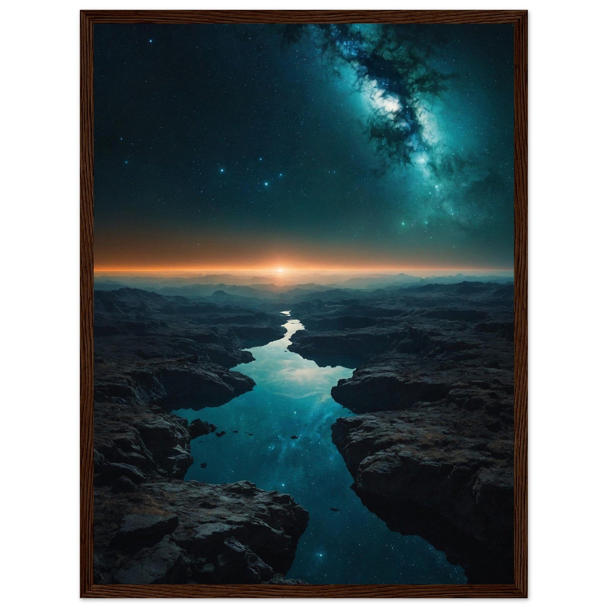 Premium Matte Paper Wooden Framed Poster - Exklusive Kunst in stilvollen Holzrahmen Print Material Modern Masterpieces 45x60 cm / 18x24″ Dark wood frame 