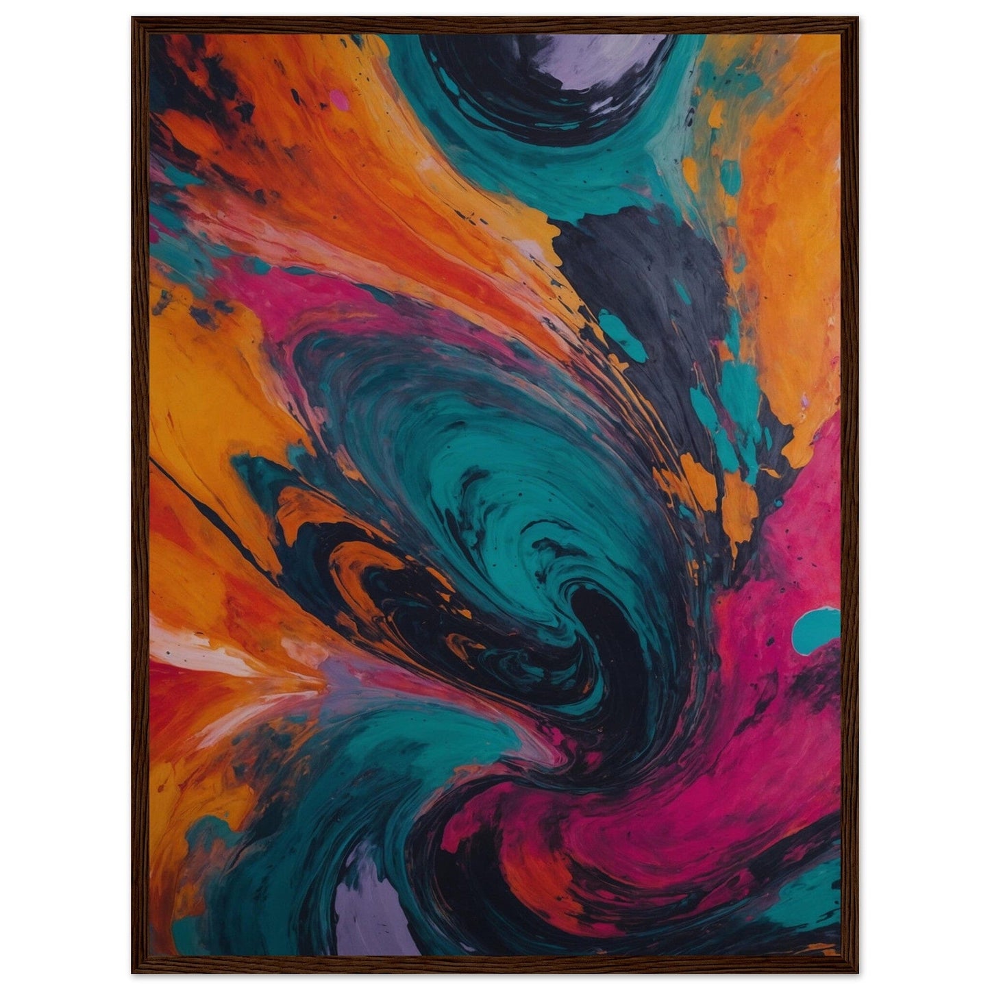 Premium Matte Paper Wooden Framed Poster - Exklusive Kunst in stilvollen Holzrahmen Print Material Modern Masterpieces 45x60 cm / 18x24″ Dark wood frame 