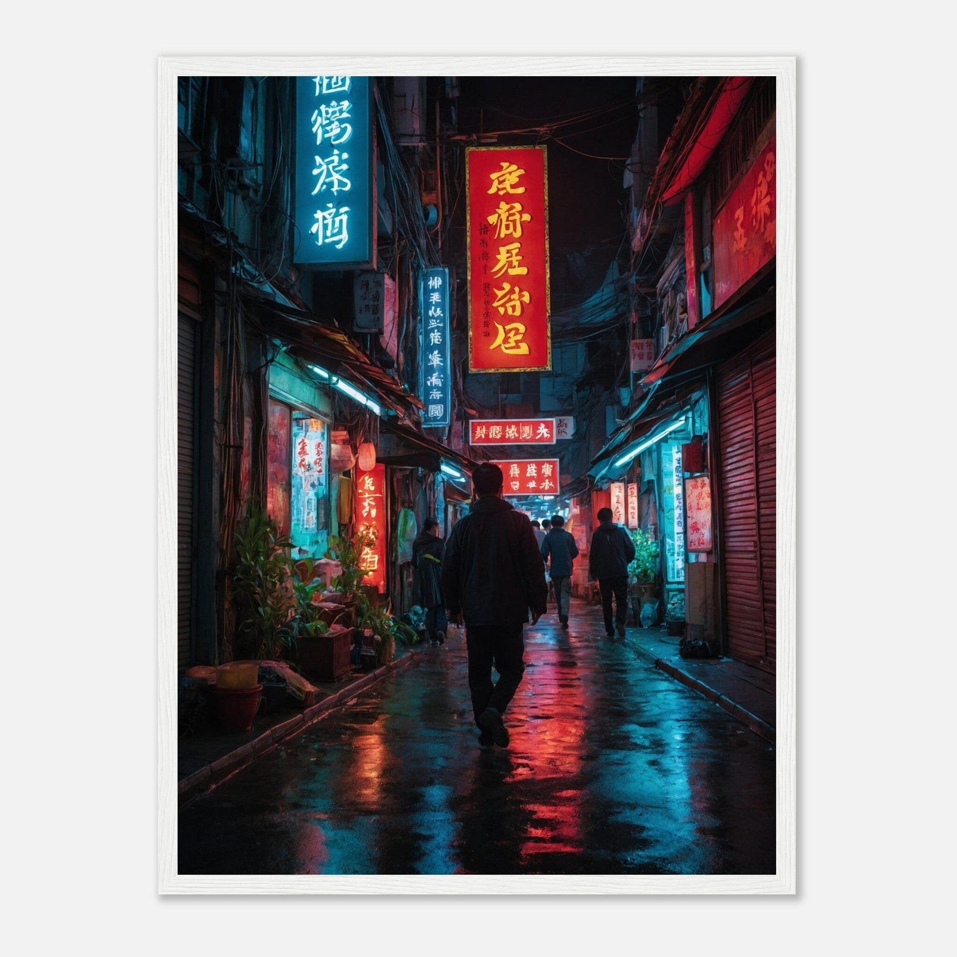Premium Matte Paper Wooden Framed Poster - Exklusive Kunst in stilvollen Holzrahmen Print Material Modern Masterpieces 45x60 cm / 18x24″ White frame 