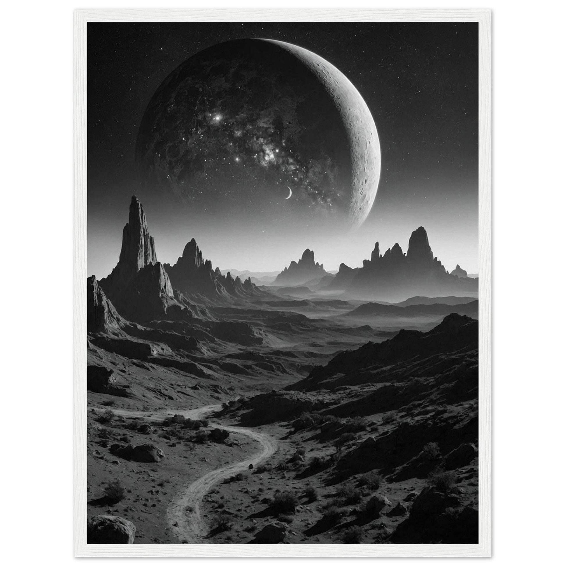 Premium Matte Paper Wooden Framed Poster - Exklusive Kunst in stilvollen Holzrahmen Print Material Modern Masterpieces 45x60 cm / 18x24″ White frame 