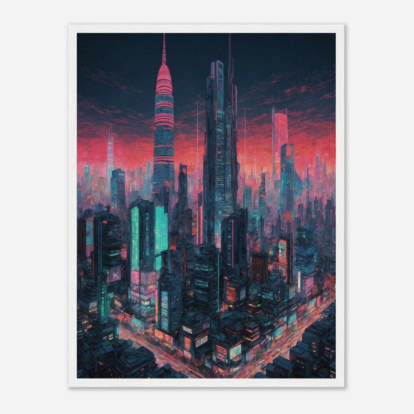 Premium Matte Paper Wooden Framed Poster - Exklusive Kunst in stilvollen Holzrahmen Print Material Modern Masterpieces 45x60 cm / 18x24″ White frame 