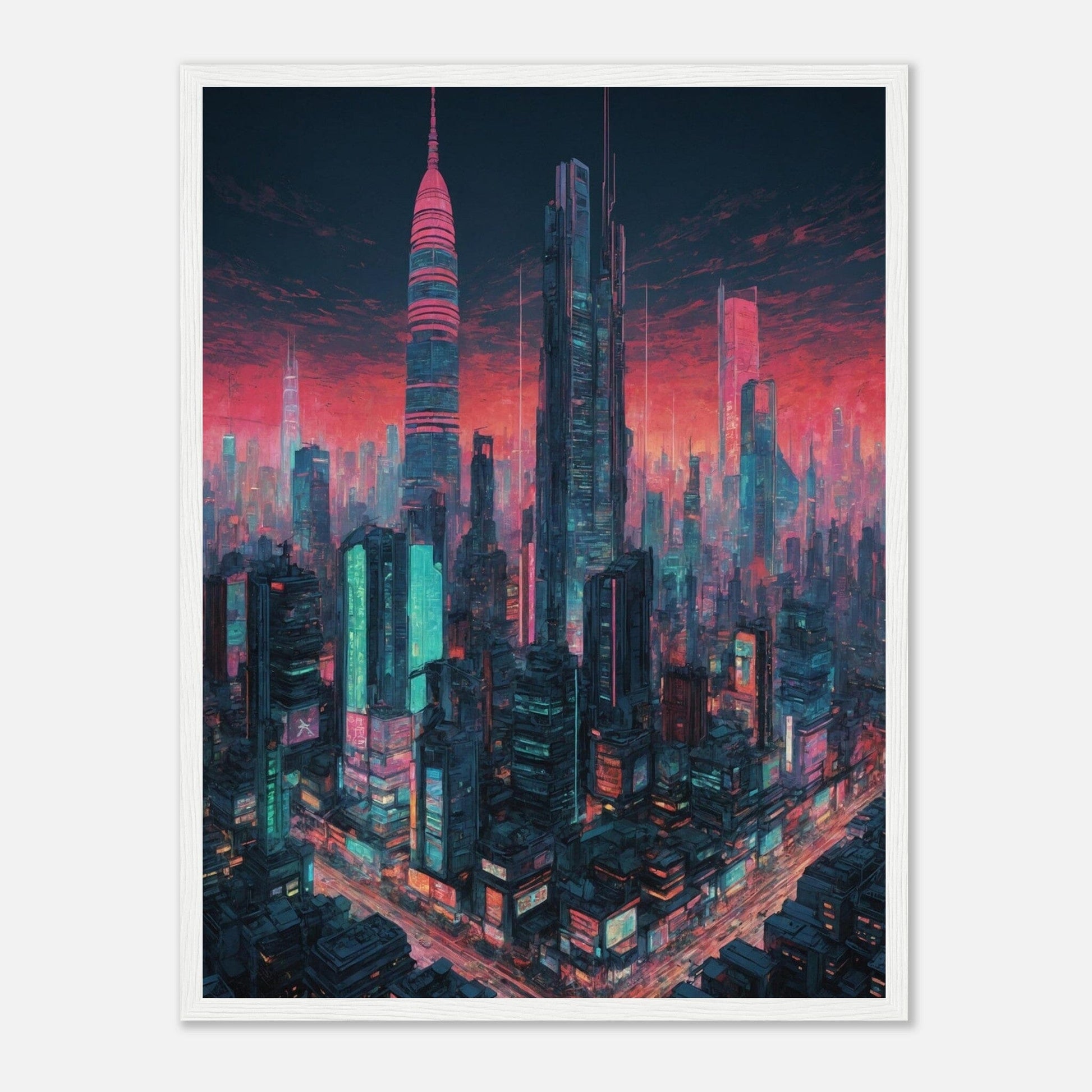 Premium Matte Paper Wooden Framed Poster - Exklusive Kunst in stilvollen Holzrahmen Print Material Modern Masterpieces 45x60 cm / 18x24″ White frame 