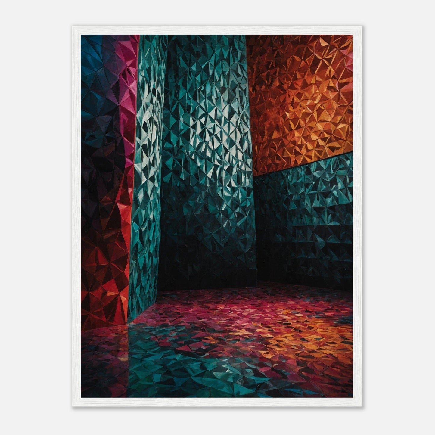 Premium Matte Paper Wooden Framed Poster - Exklusive Kunst in stilvollen Holzrahmen Print Material Modern Masterpieces 45x60 cm / 18x24″ White frame 