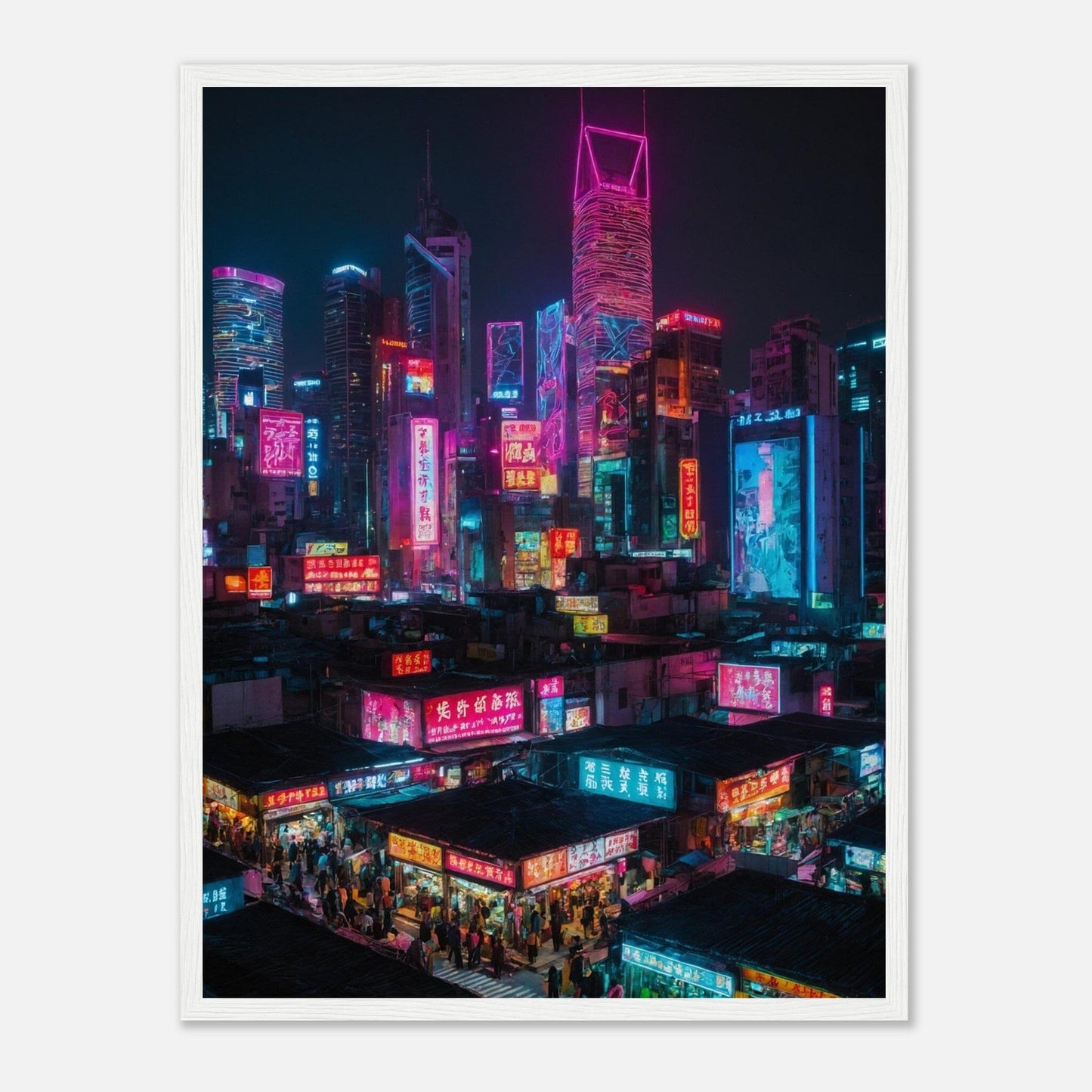 Premium Matte Paper Wooden Framed Poster - Exklusive Kunst in stilvollen Holzrahmen Print Material Modern Masterpieces 45x60 cm / 18x24″ White frame 