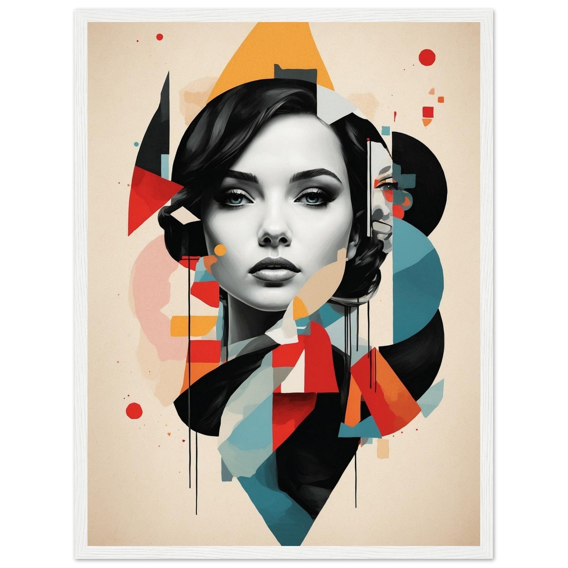 Premium Matte Paper Wooden Framed Poster - Exklusive Kunst in stilvollen Holzrahmen Print Material Modern Masterpieces 45x60 cm / 18x24″ White frame 