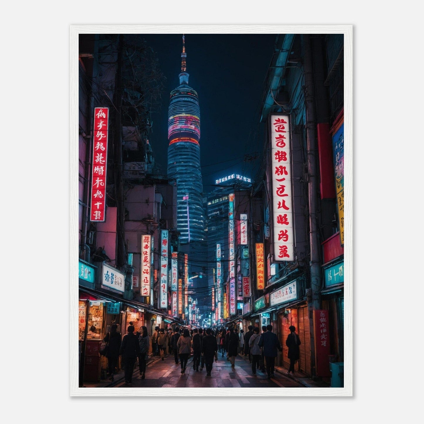 Premium Matte Paper Wooden Framed Poster - Exklusive Kunst in stilvollen Holzrahmen Print Material Modern Masterpieces 45x60 cm / 18x24″ White frame 