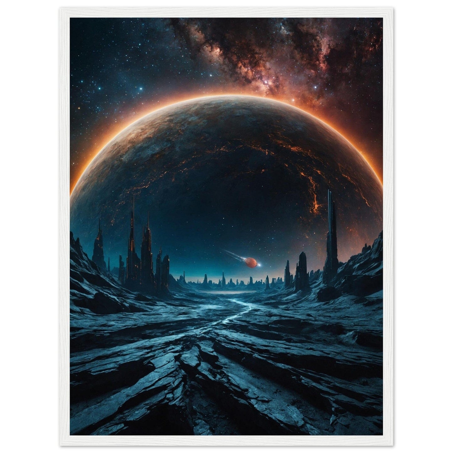 Premium Matte Paper Wooden Framed Poster - Exklusive Kunst in stilvollen Holzrahmen Print Material Modern Masterpieces 45x60 cm / 18x24″ White frame 