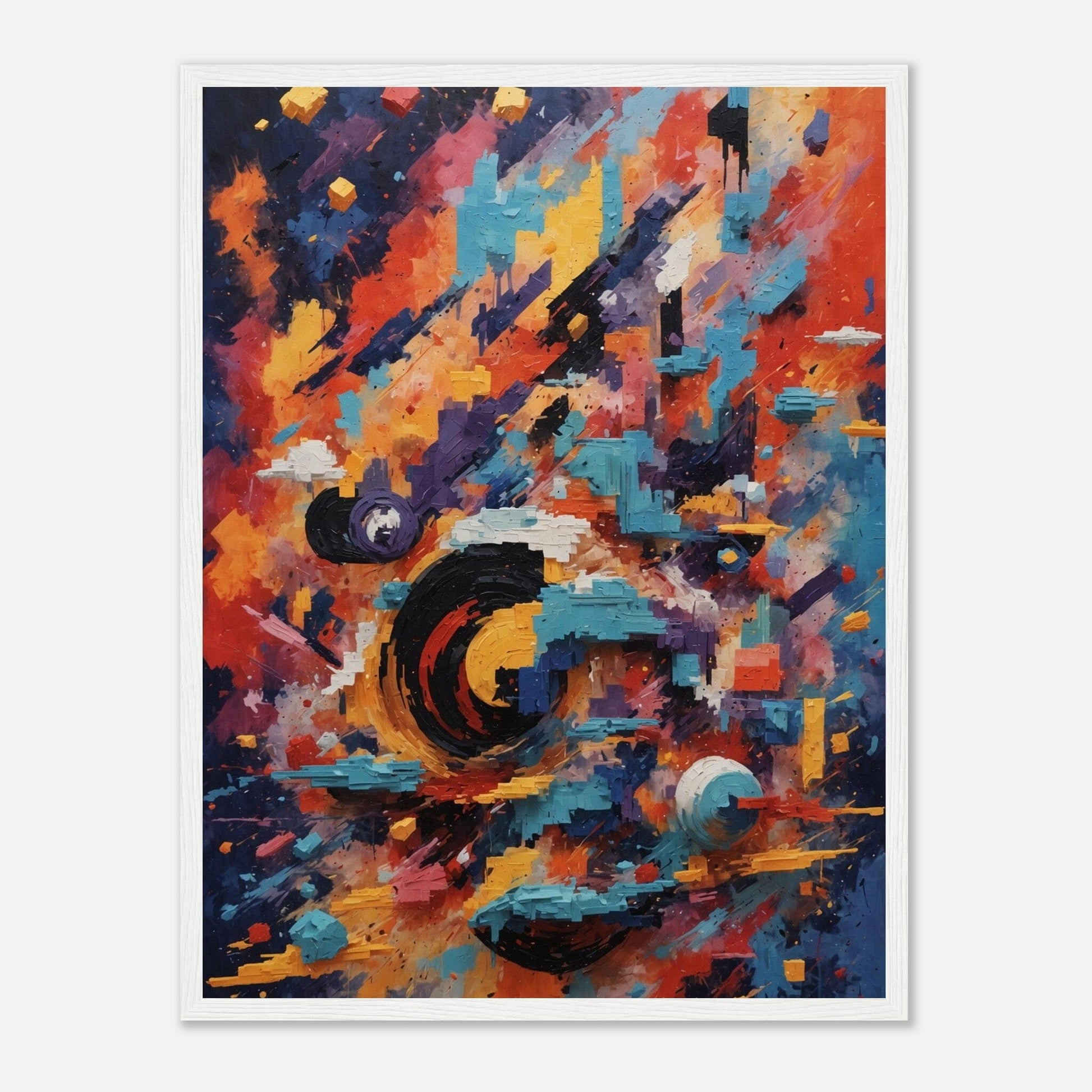 Premium Matte Paper Wooden Framed Poster - Exklusive Kunst in stilvollen Holzrahmen Print Material Modern Masterpieces 45x60 cm / 18x24″ White frame 