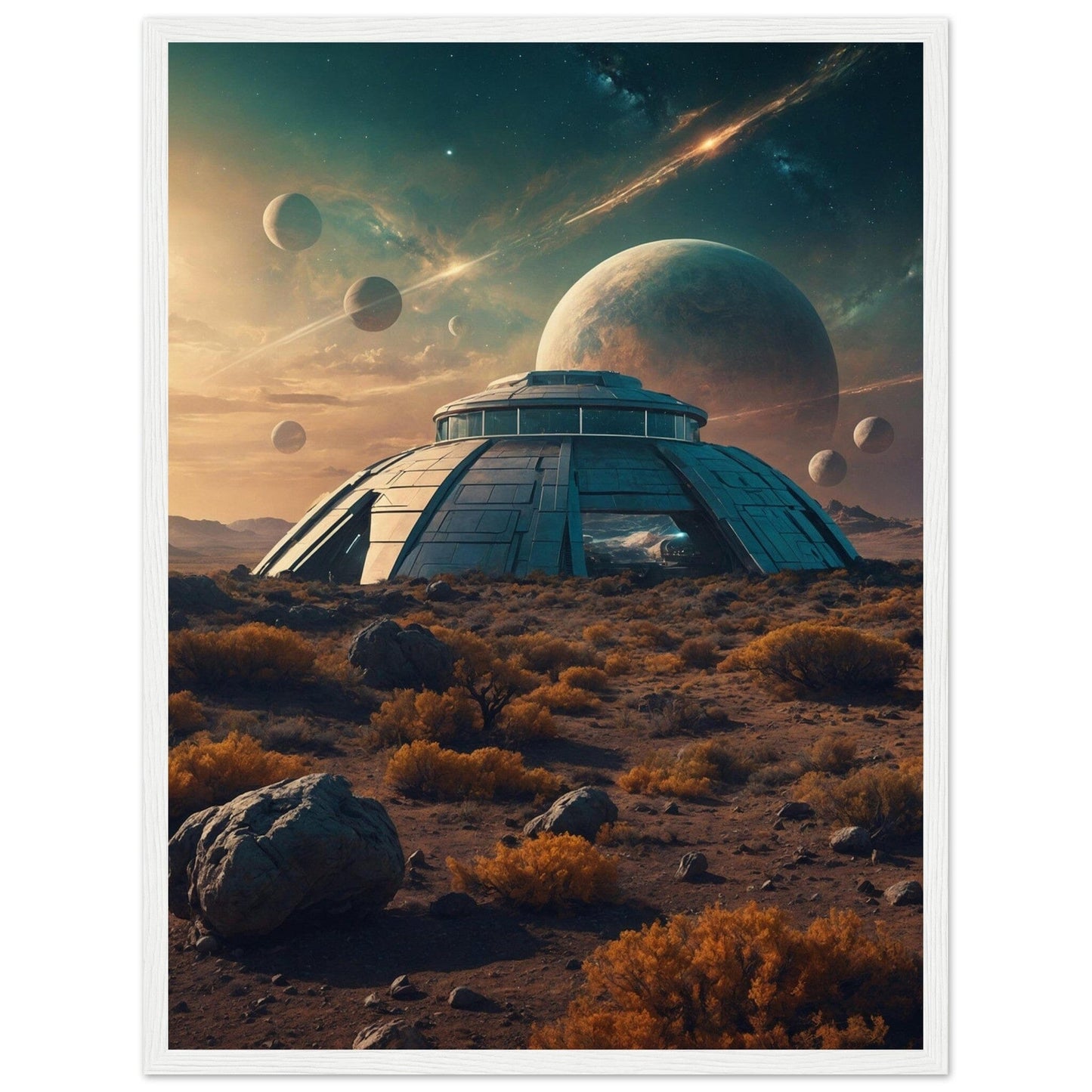 Premium Matte Paper Wooden Framed Poster - Exklusive Kunst in stilvollen Holzrahmen Print Material Modern Masterpieces 45x60 cm / 18x24″ White frame 