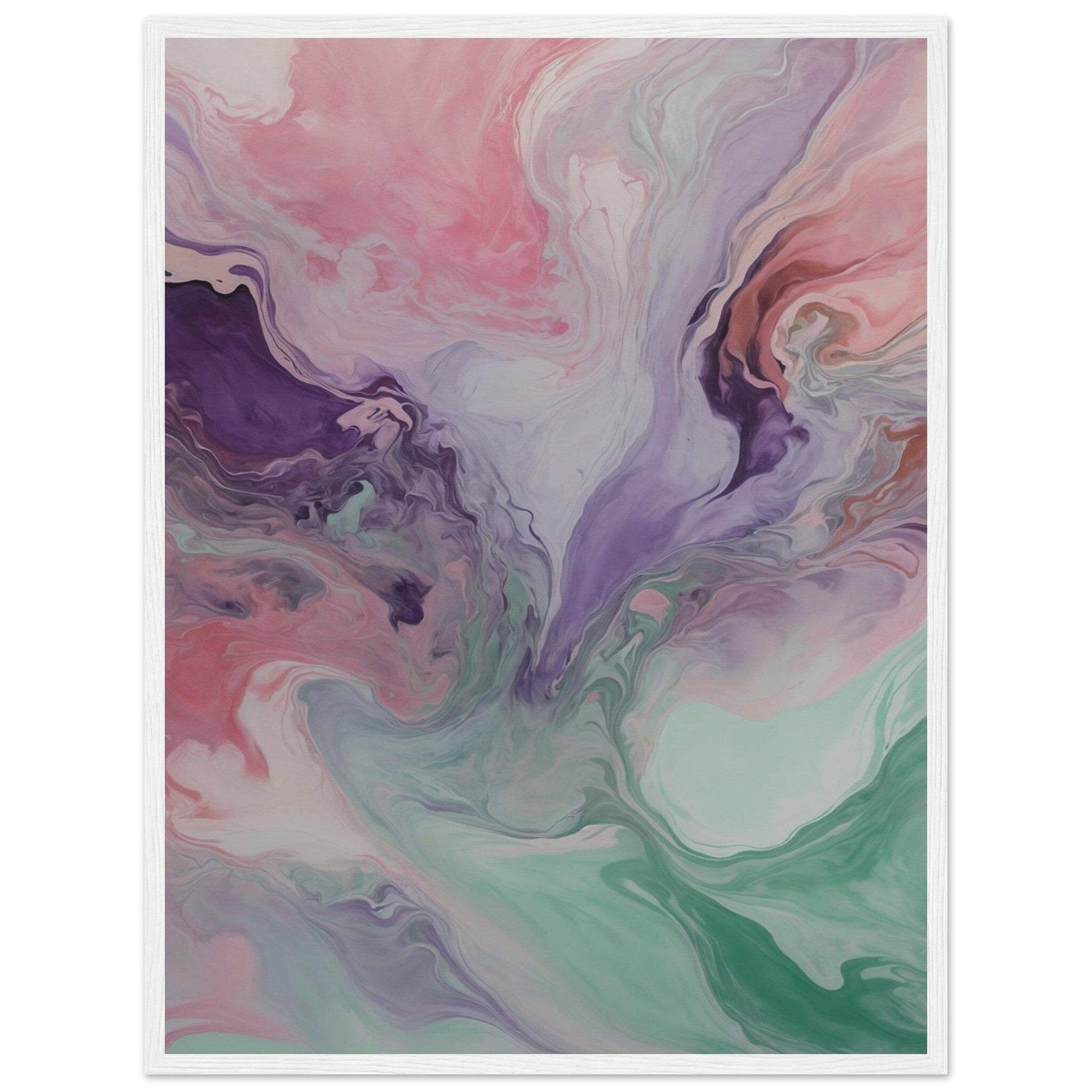 Premium Matte Paper Wooden Framed Poster - Exklusive Kunst in stilvollen Holzrahmen Print Material Modern Masterpieces 45x60 cm / 18x24″ White frame 