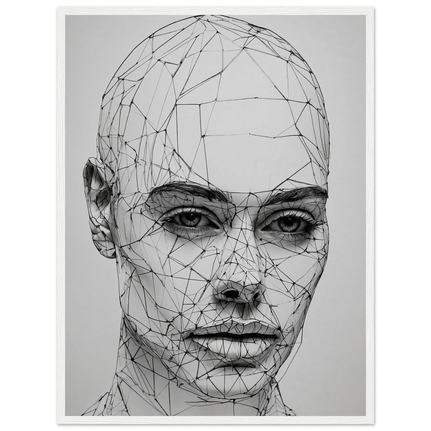 Premium Matte Paper Wooden Framed Poster - Exklusive Kunst in stilvollen Holzrahmen Print Material Modern Masterpieces 45x60 cm / 18x24″ White frame 