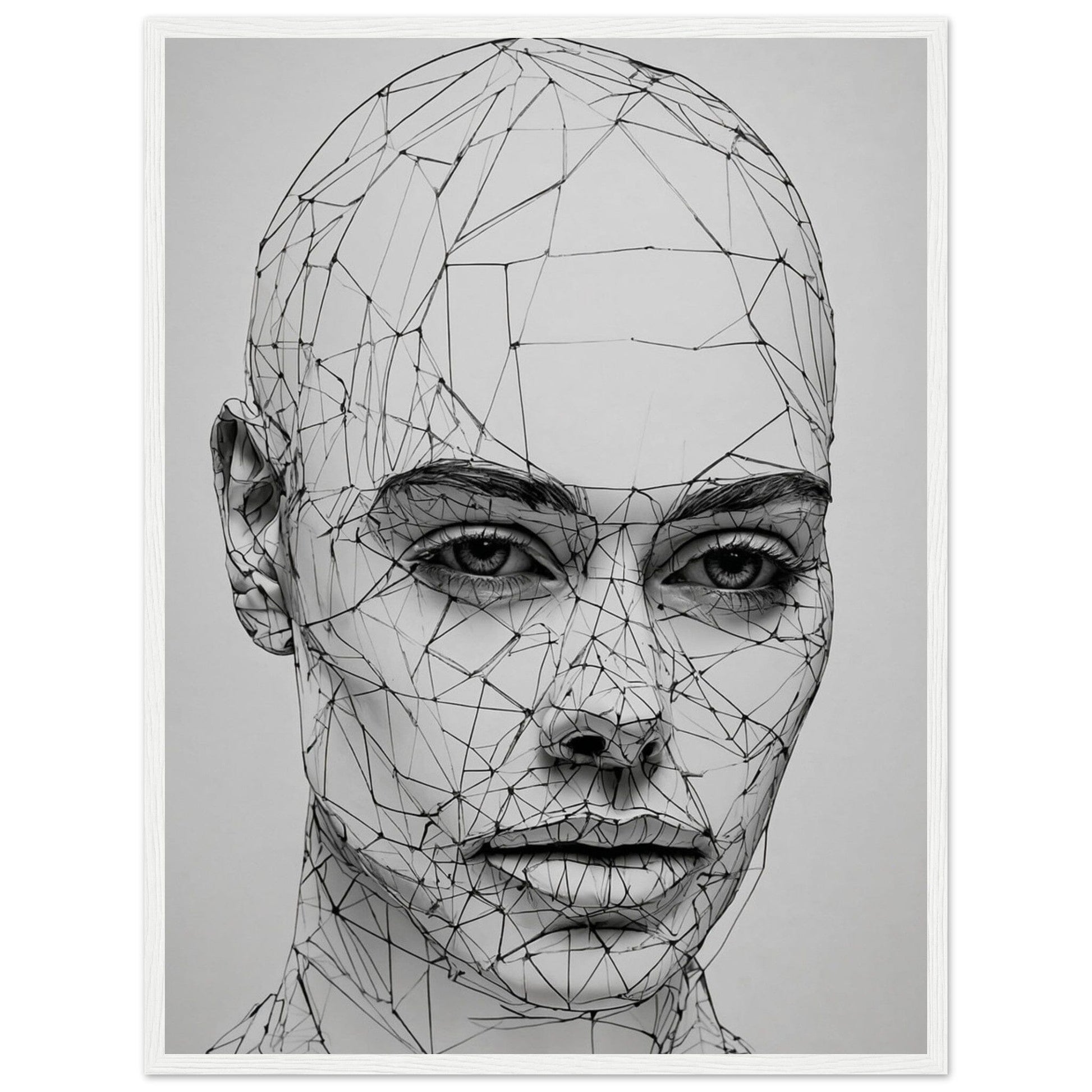 Premium Matte Paper Wooden Framed Poster - Exklusive Kunst in stilvollen Holzrahmen Print Material Modern Masterpieces 45x60 cm / 18x24″ White frame 
