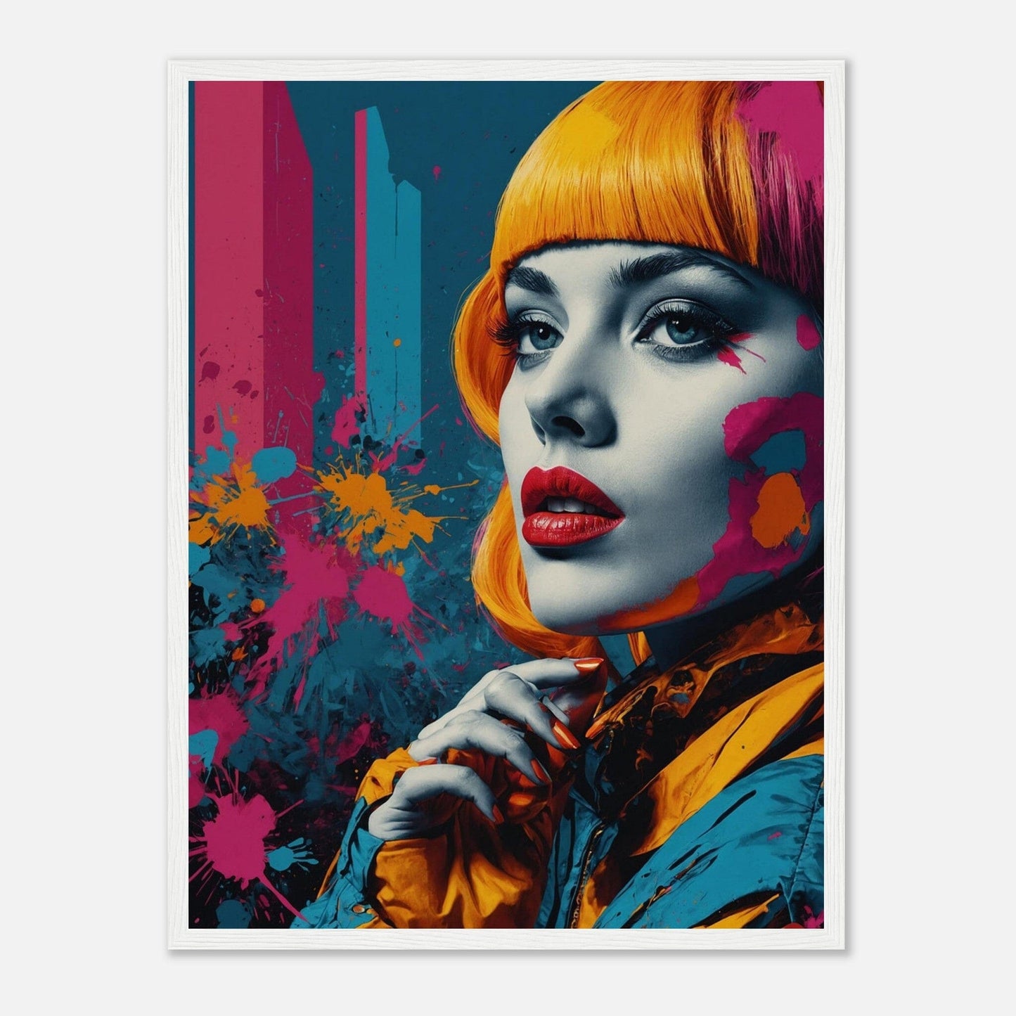 Premium Matte Paper Wooden Framed Poster - Exklusive Kunst in stilvollen Holzrahmen Print Material Modern Masterpieces 45x60 cm / 18x24″ White frame 