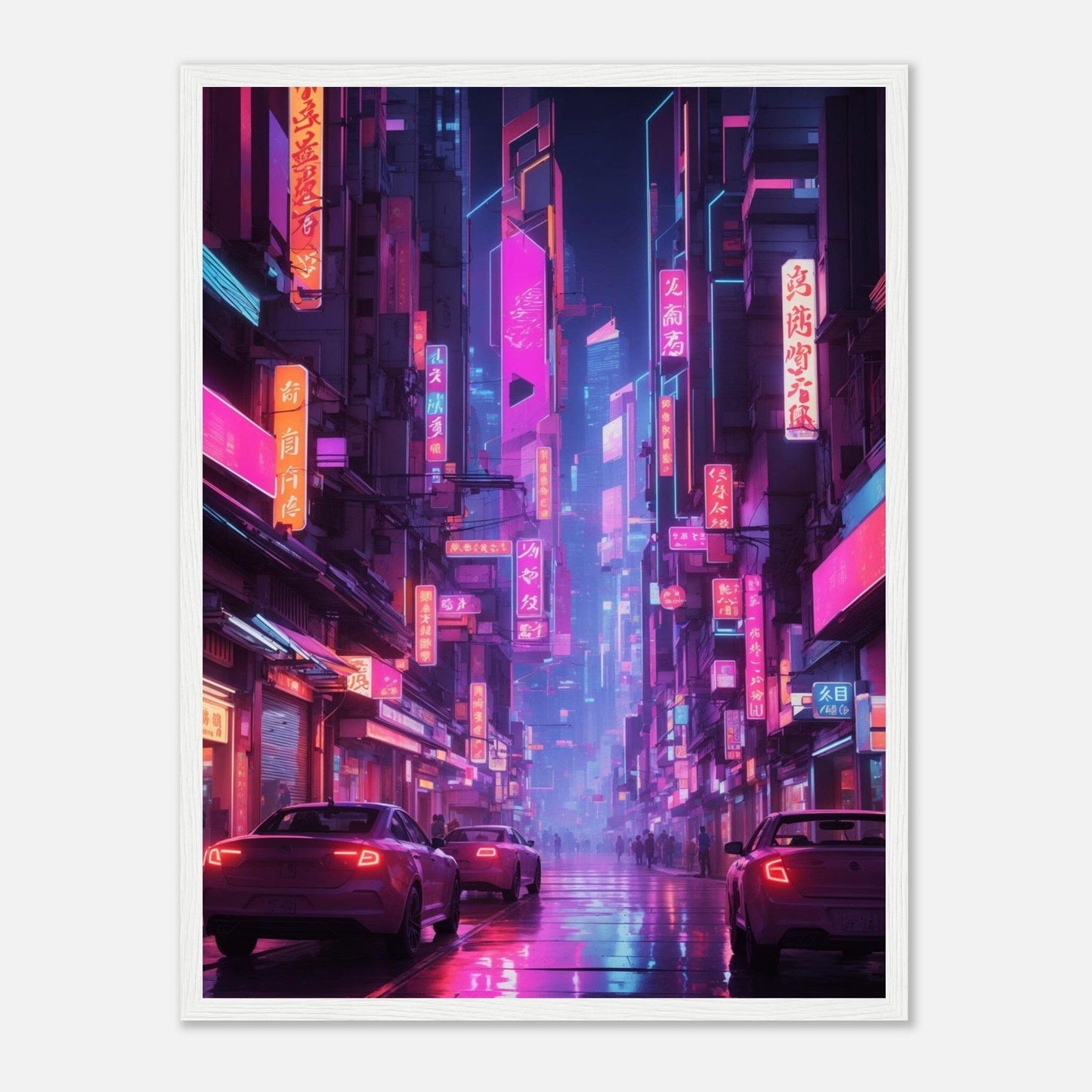 Premium Matte Paper Wooden Framed Poster - Exklusive Kunst in stilvollen Holzrahmen Print Material Modern Masterpieces 45x60 cm / 18x24″ White frame 